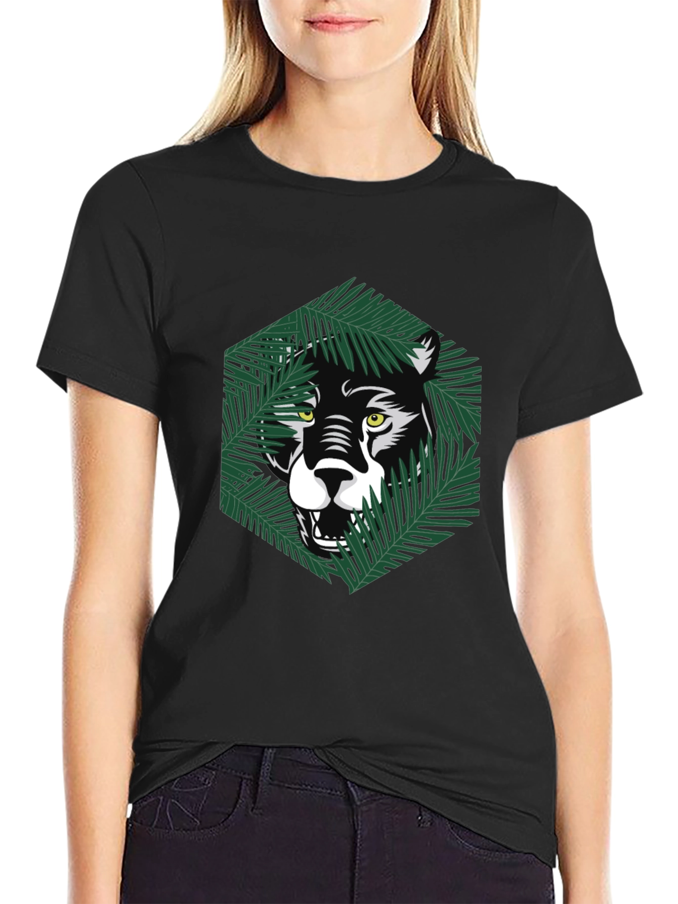 Jungle Cat Graphic Tee - Modern Mens T-Shirt