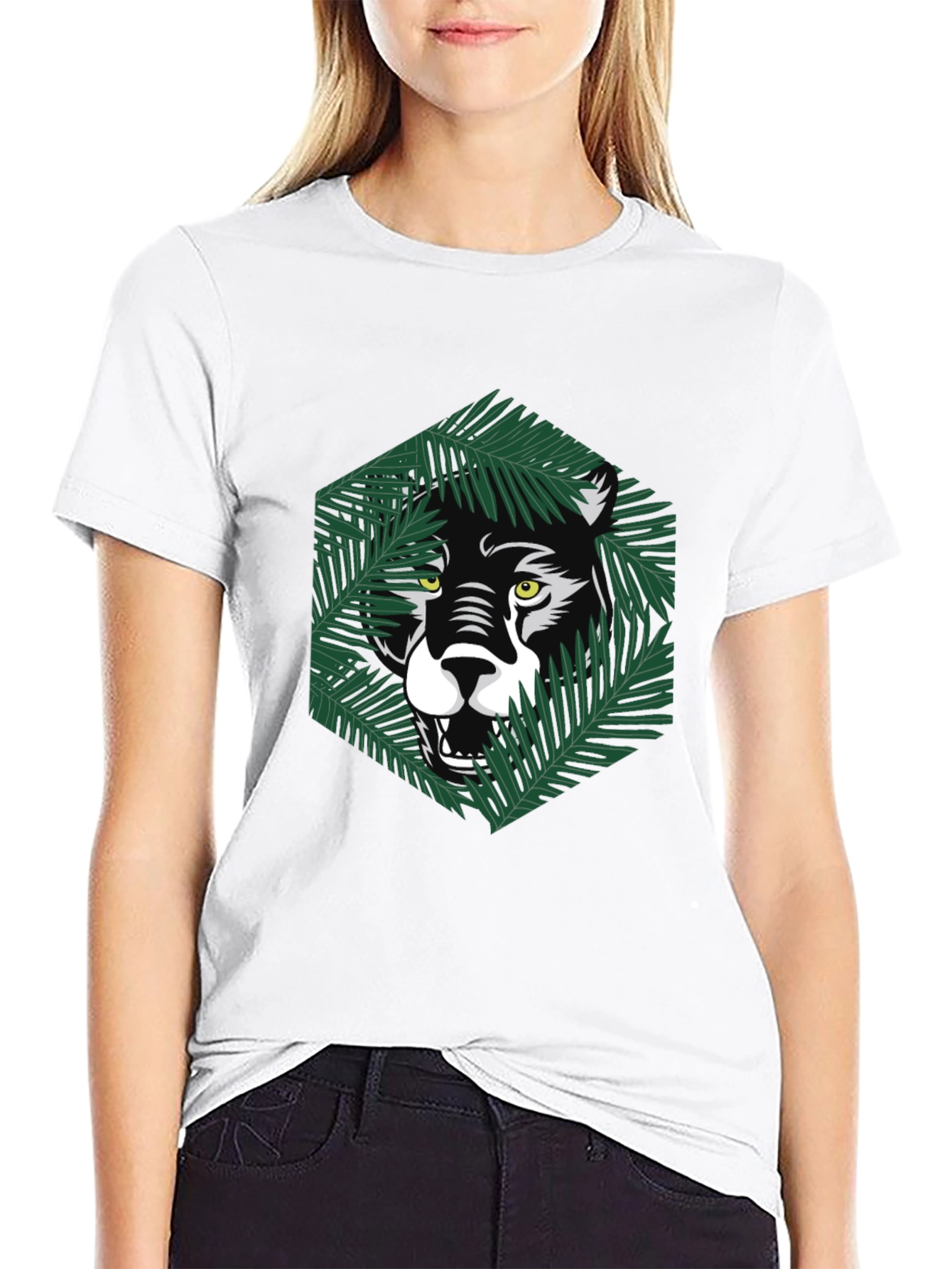 Jungle Cat Graphic Tee - Modern Mens T-Shirt
