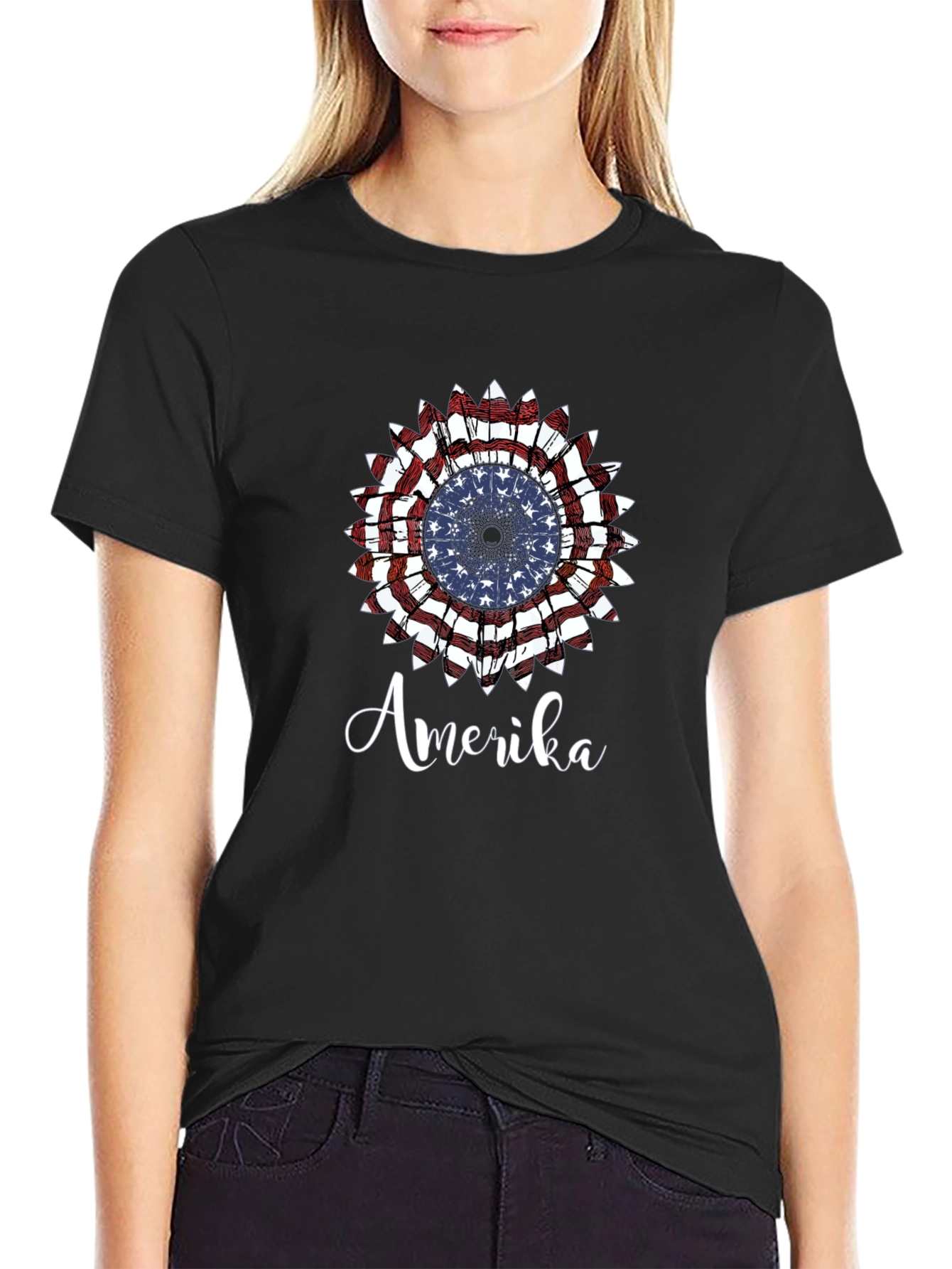 Amerika Patriotic Graphic T-Shirt