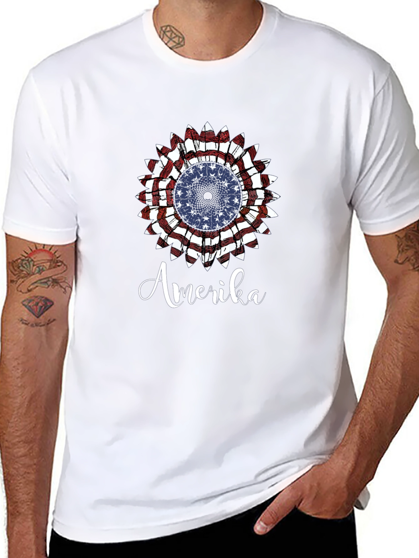 Amerika Patriotic Graphic T-Shirt
