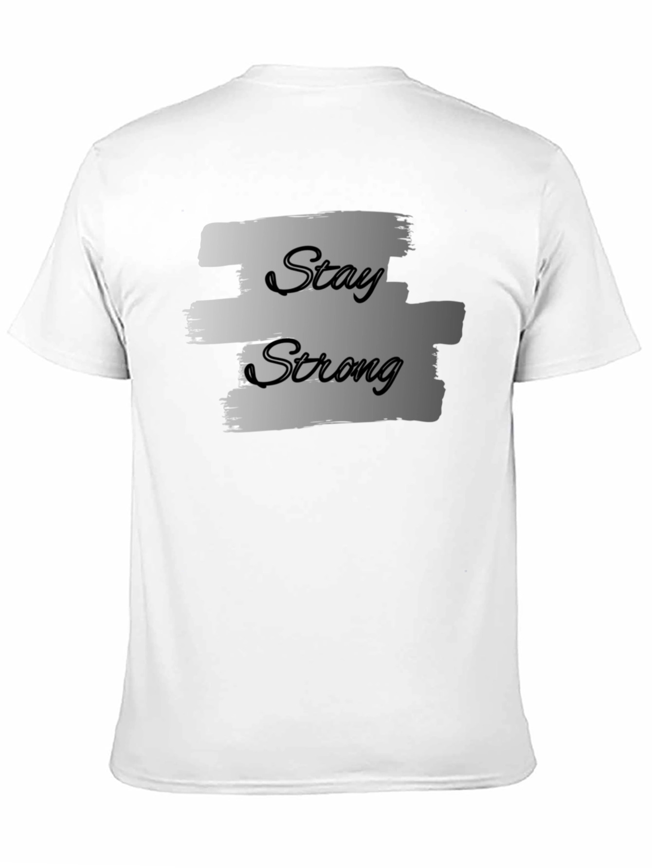 Stay Strong Graphic Print Black T-Shirt