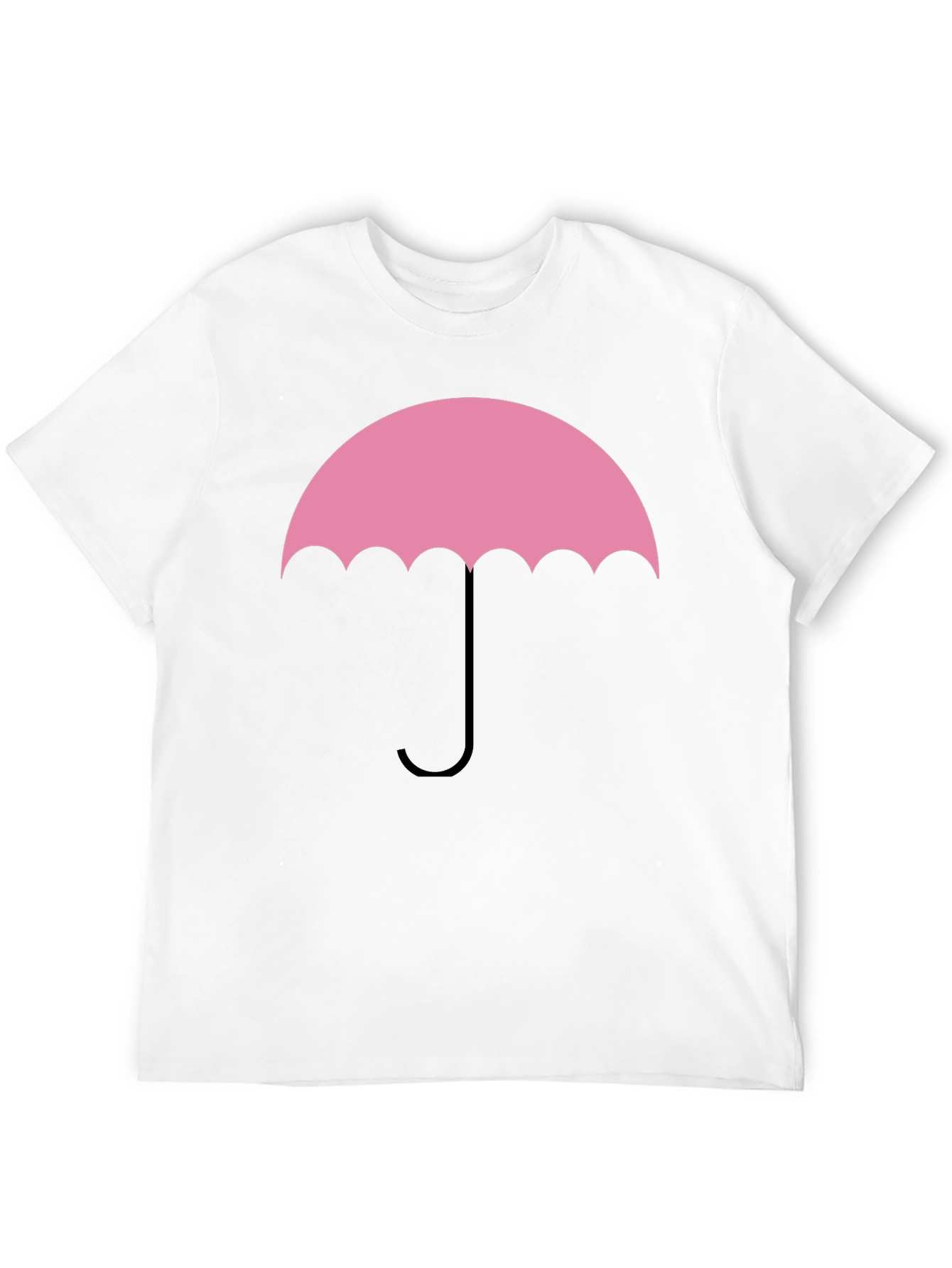 Pink Umbrella Graphic Tee - Stylish Cotton T-Shirt
