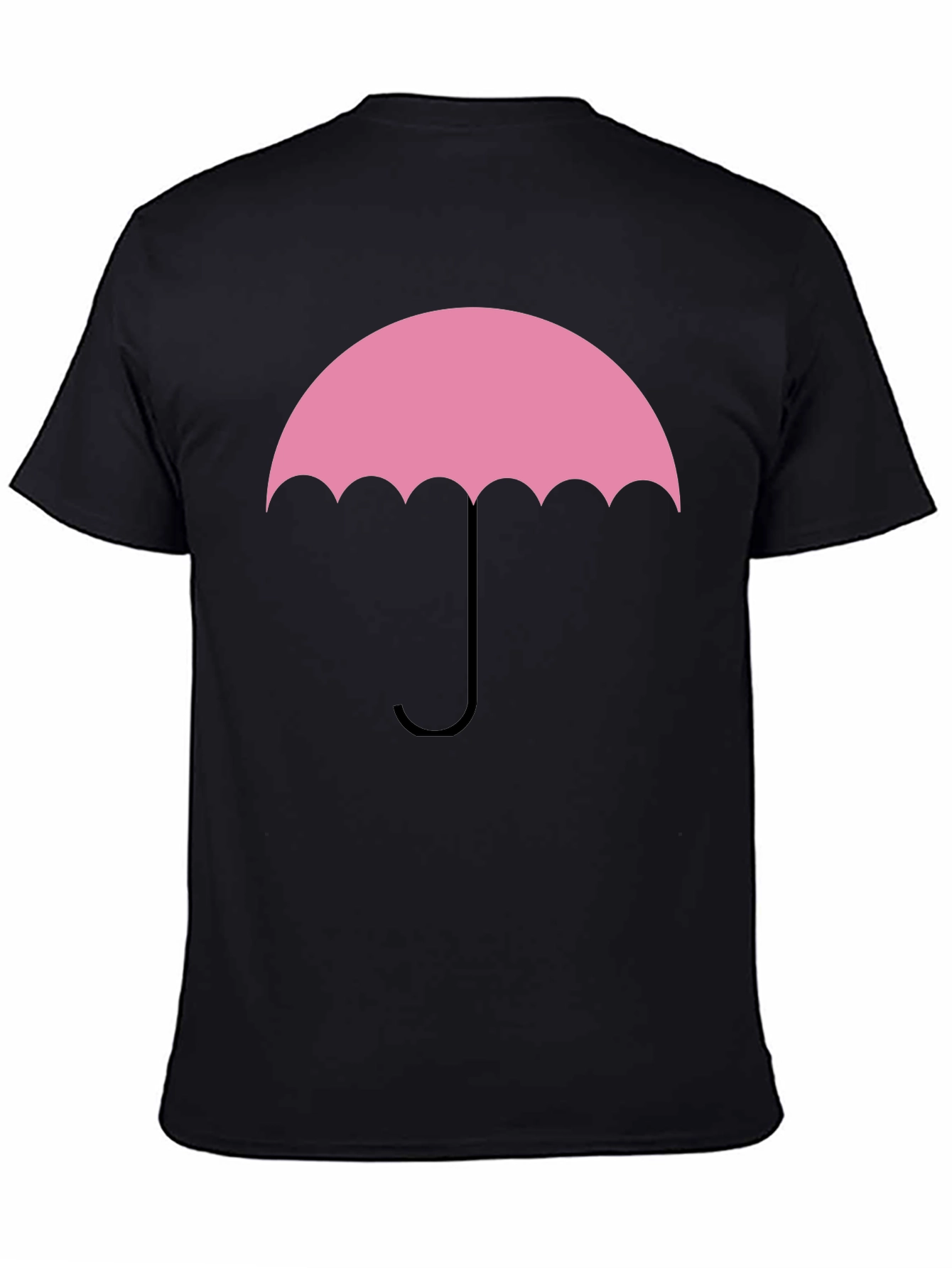 Pink Umbrella Graphic Tee - Stylish Cotton T-Shirt