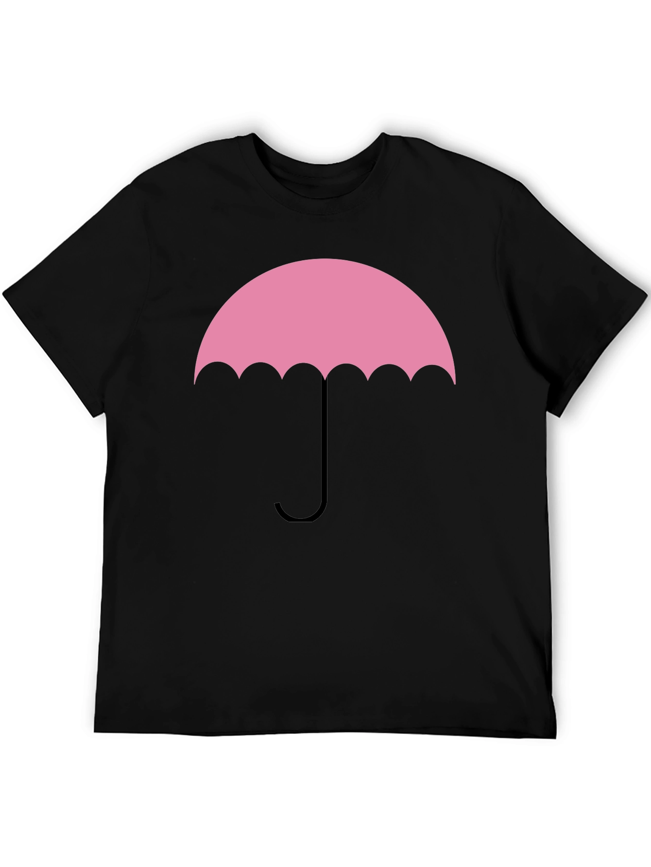 Pink Umbrella Graphic Tee - Stylish Cotton T-Shirt