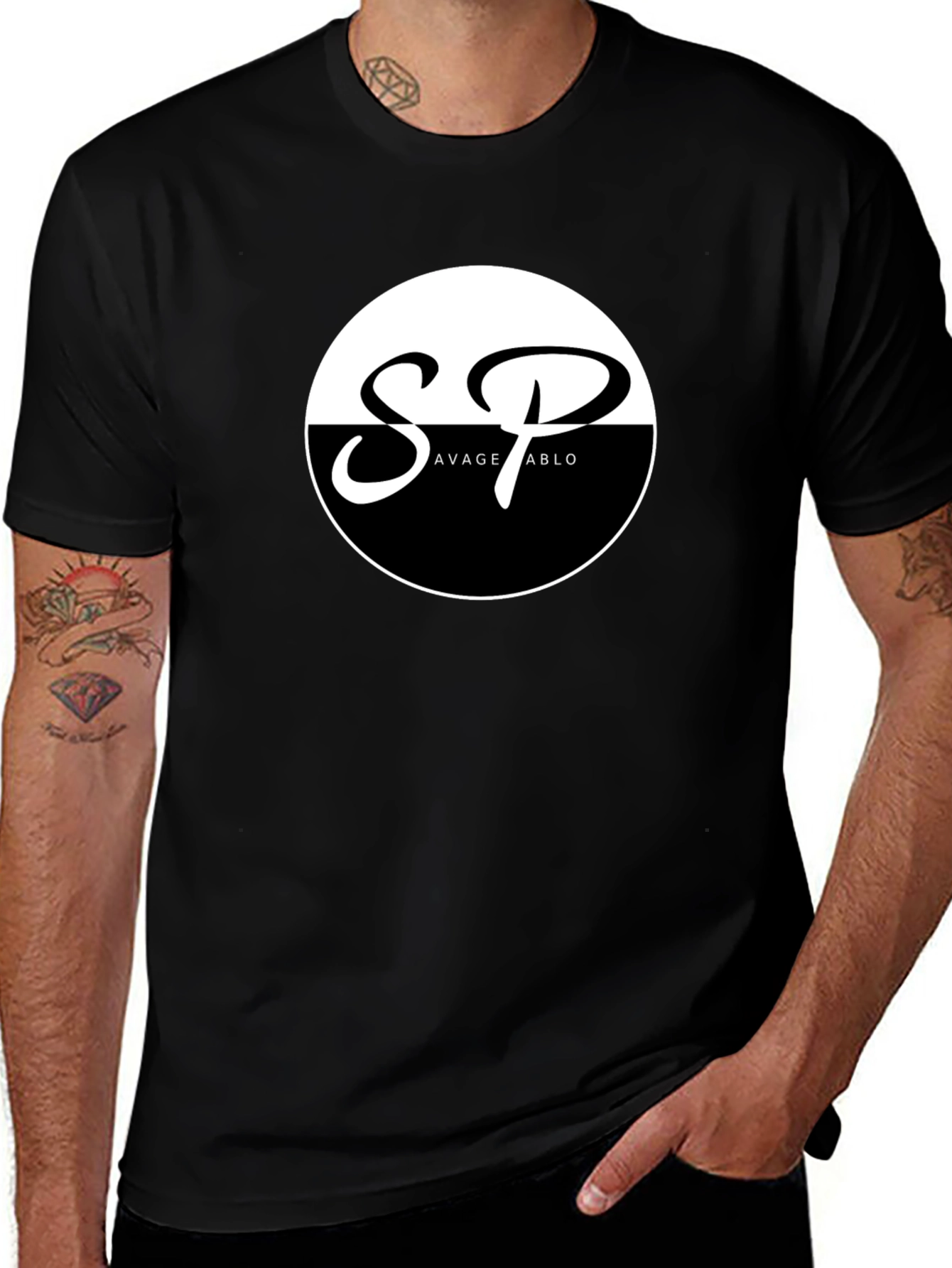 Savage Pablo Black Graphic T-Shirt