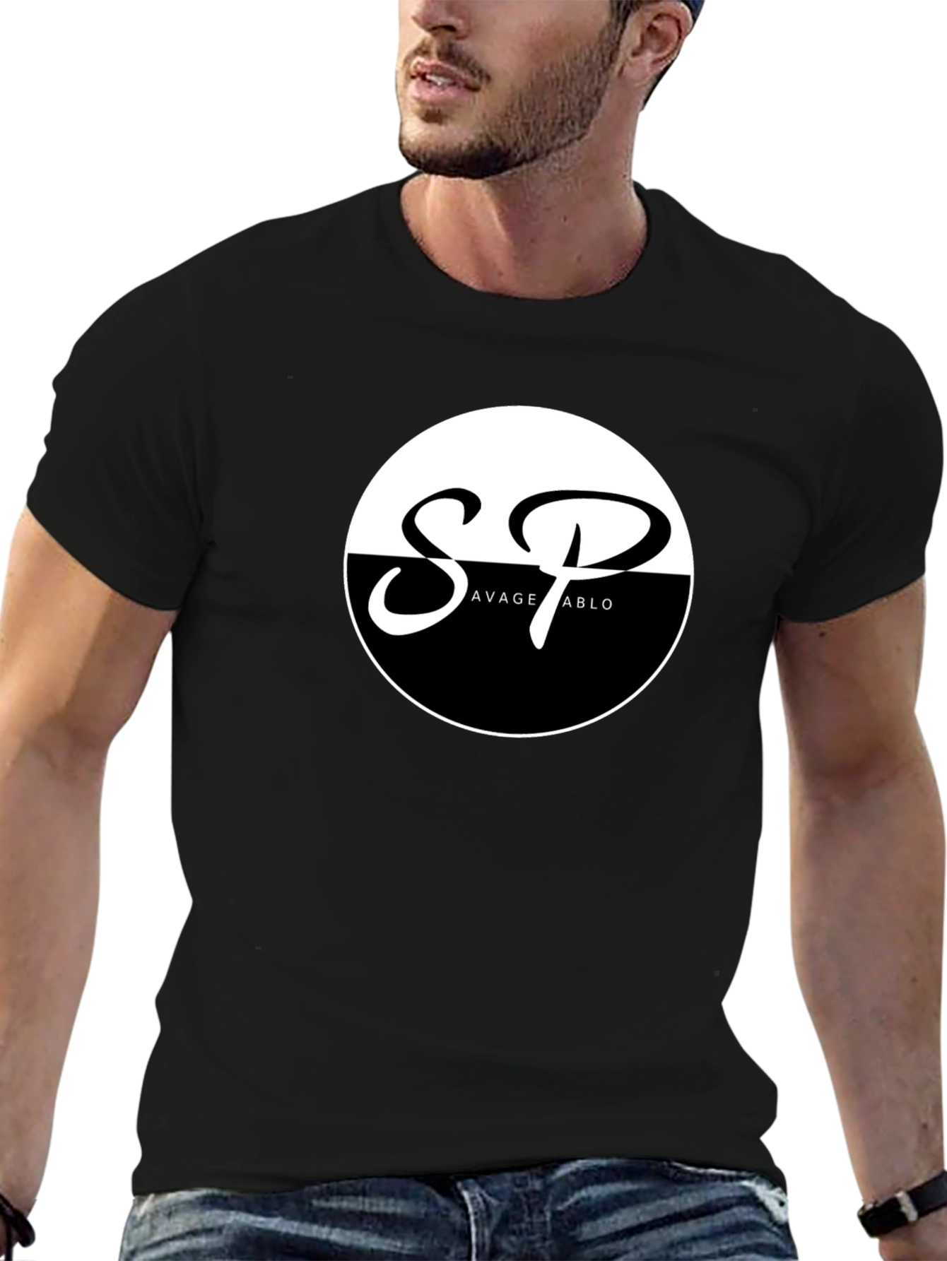 Savage Pablo Black Graphic T-Shirt