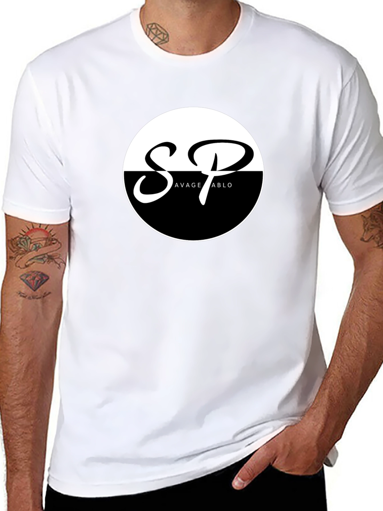 Savage Pablo Black Graphic T-Shirt
