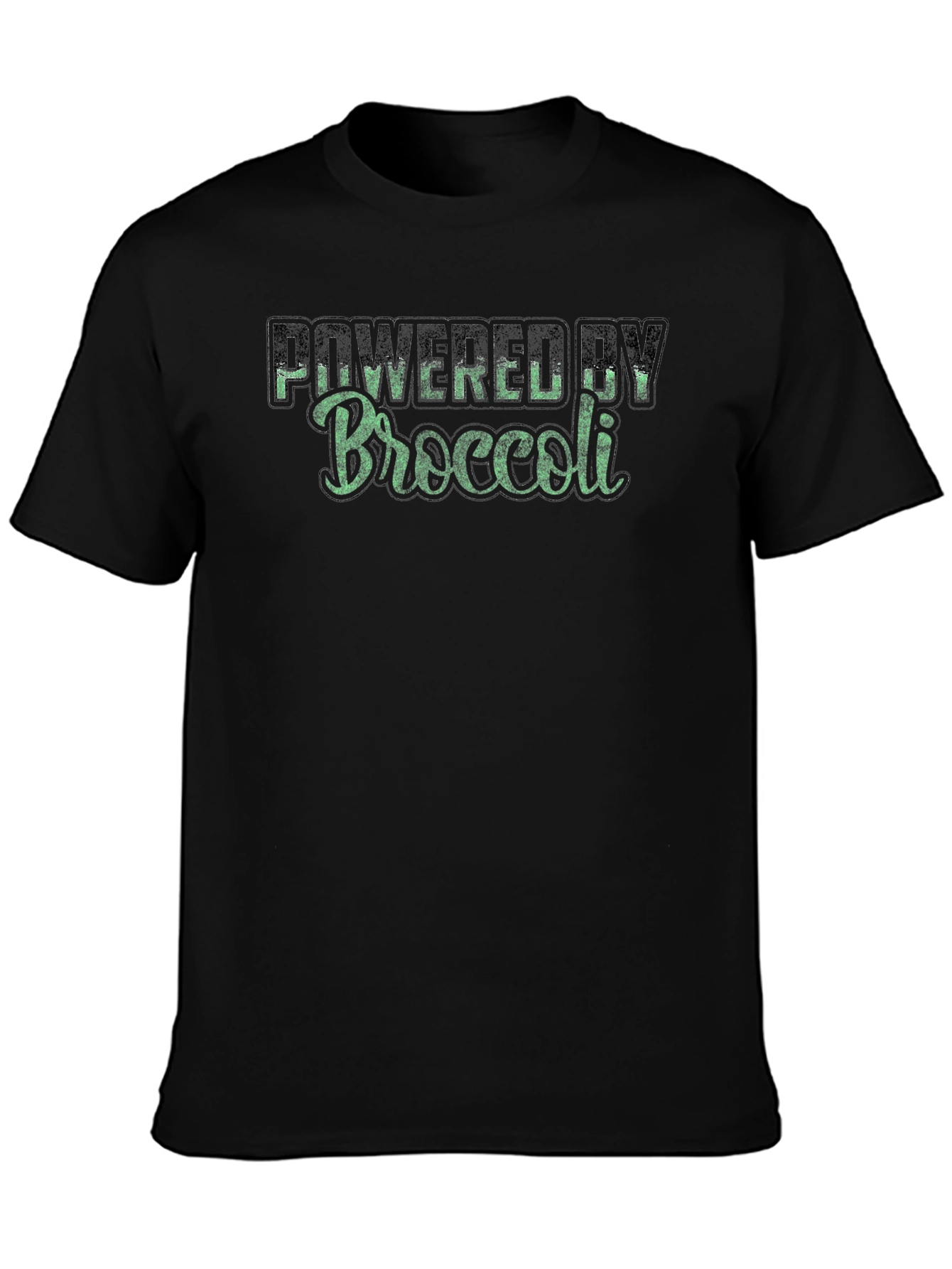 Powered by Broccoli Black T-Shirt Vegan