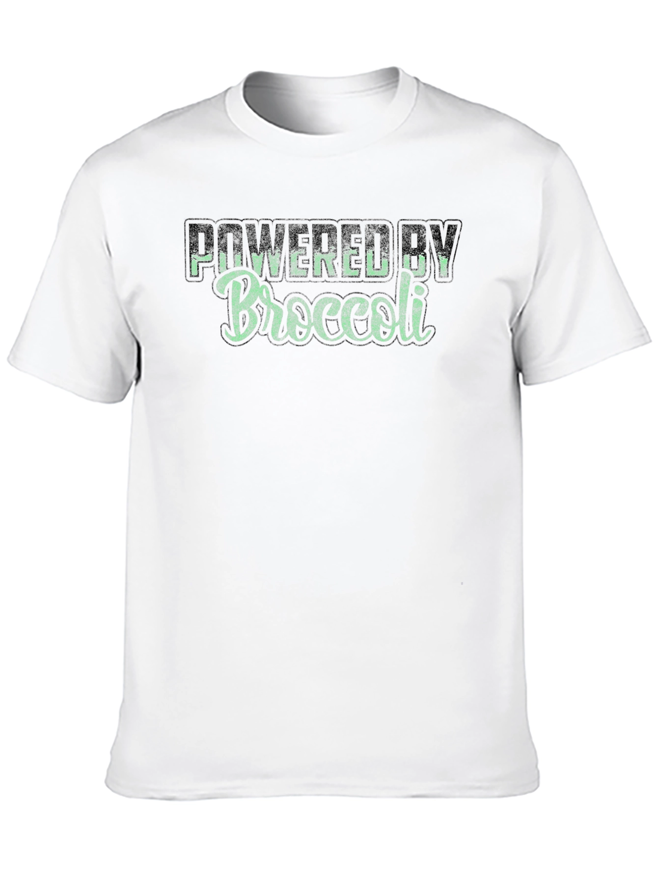 Powered by Broccoli Black T-Shirt Vegan