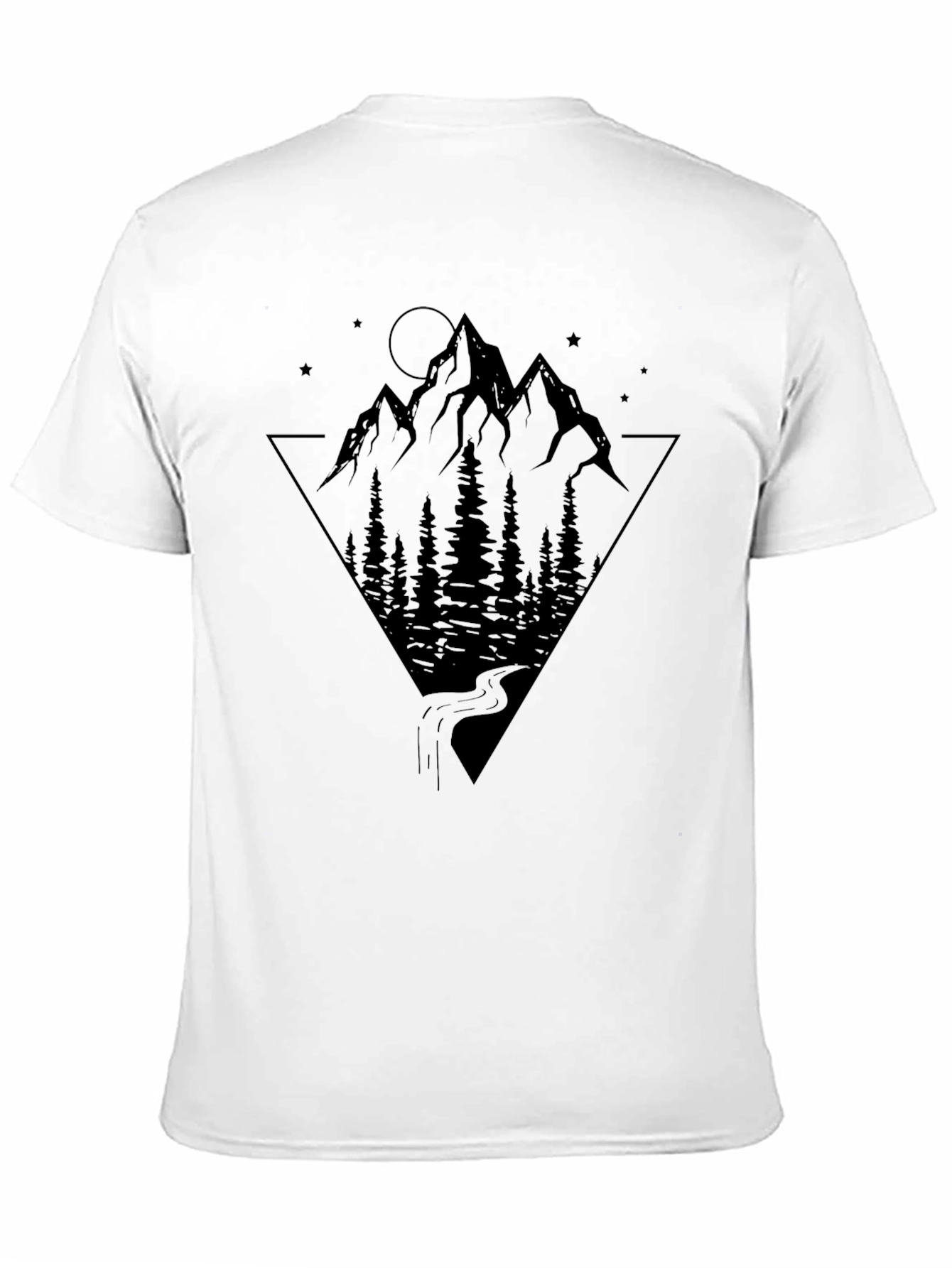 Mountain Scene Graphic Print Tee - Nature Inspired Design