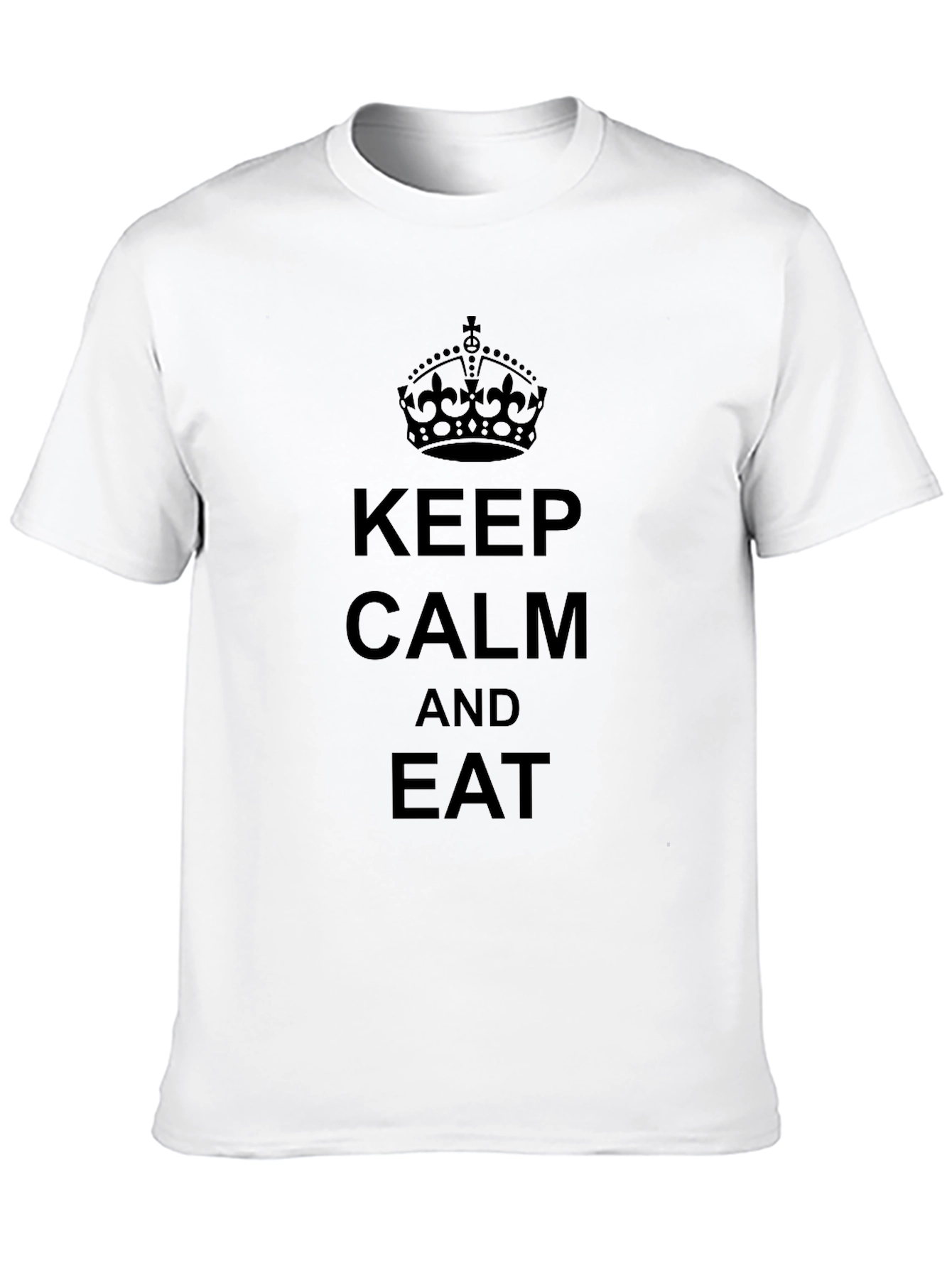 Keep Calm and Eat Black Graphic Tee