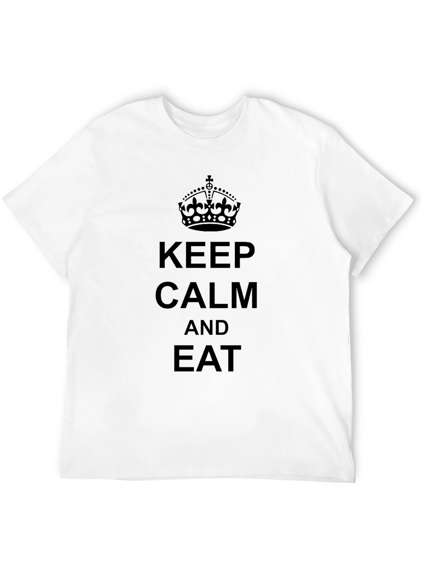 Keep Calm and Eat Black Graphic Tee