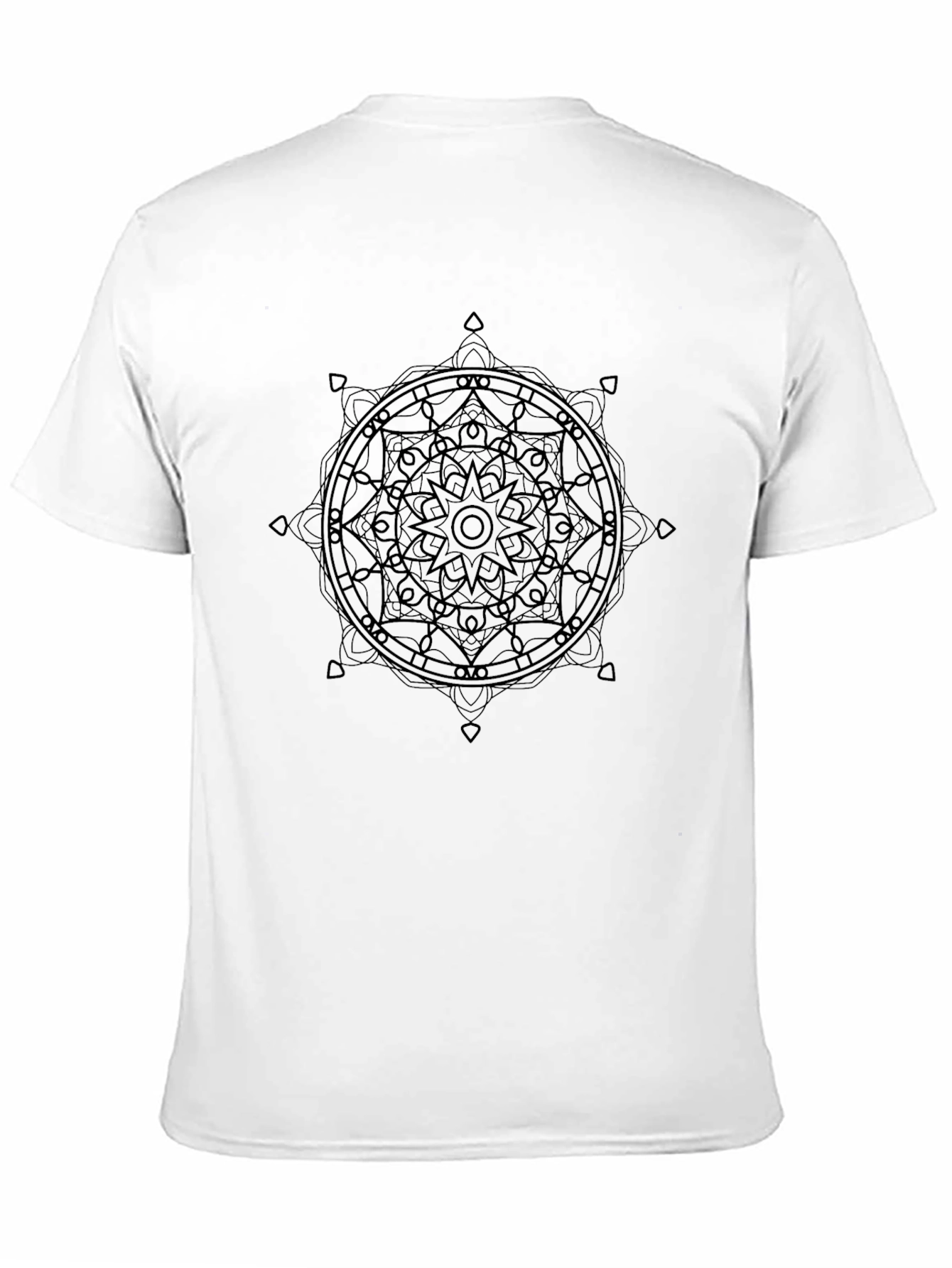 Mandala Graphic Black T-Shirt - Stylish Geometric Design