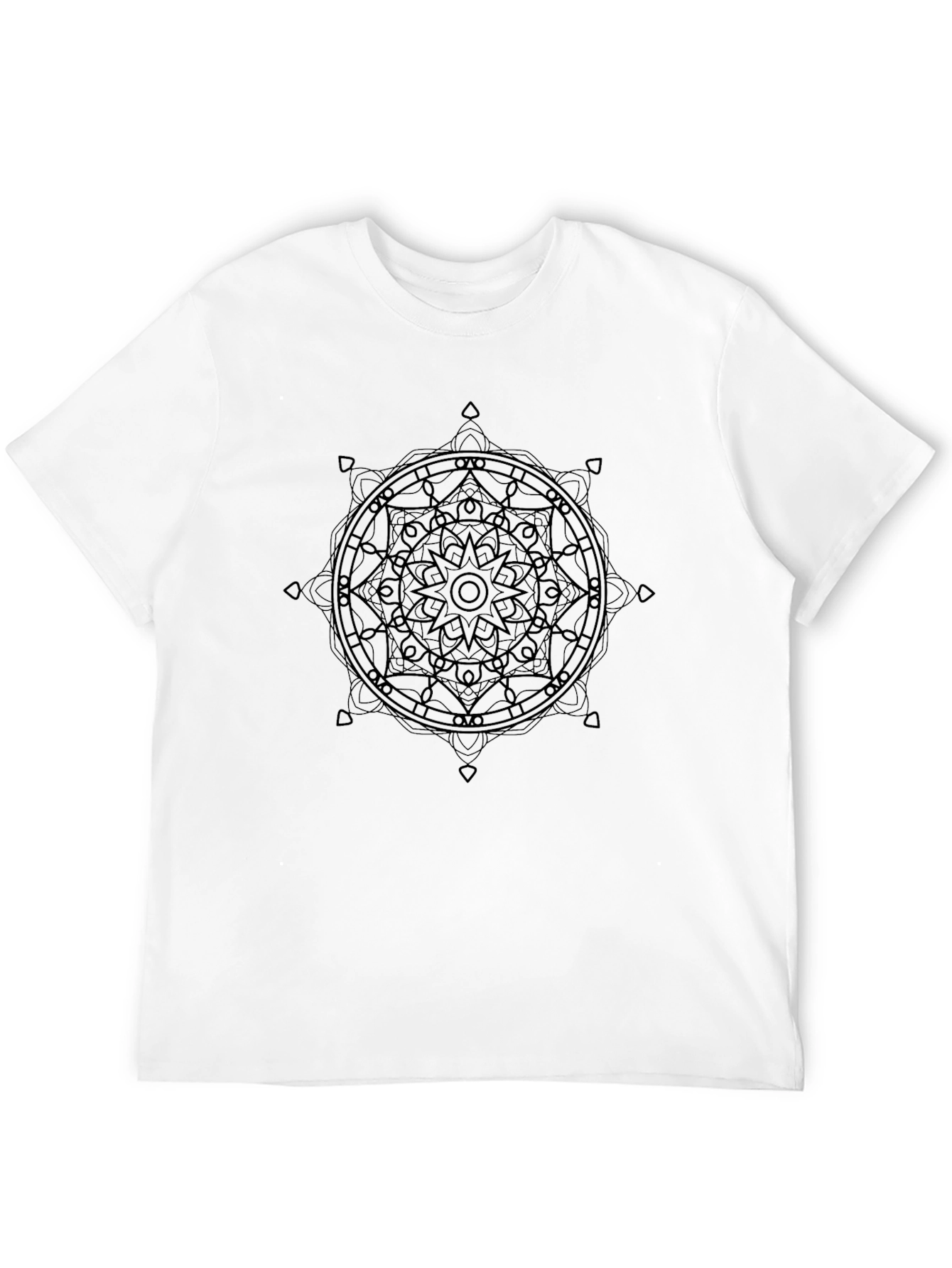 Mandala Graphic Black T-Shirt - Stylish Geometric Design