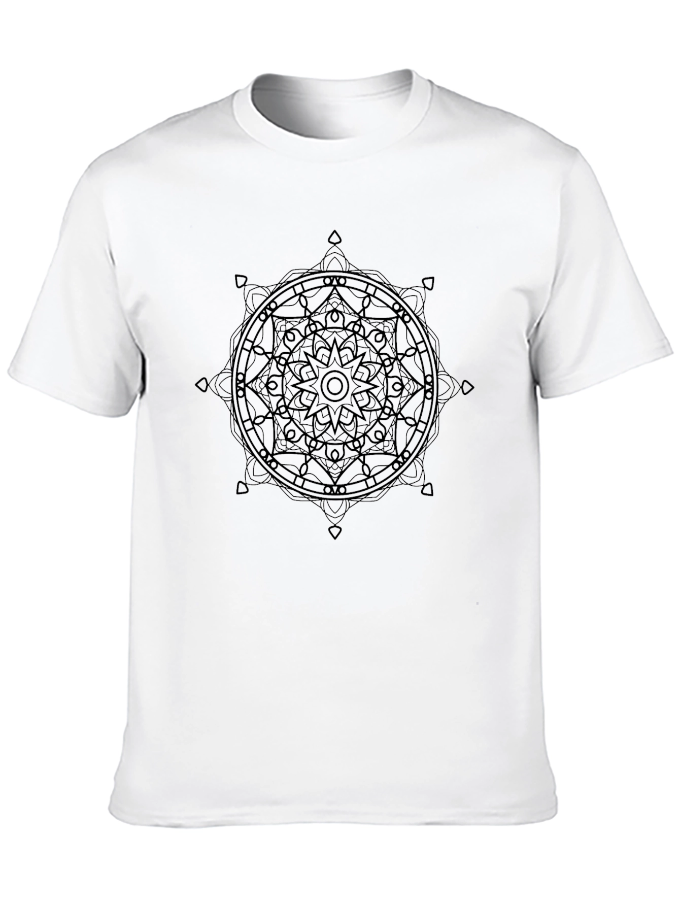 Mandala Graphic Black T-Shirt - Stylish Geometric Design