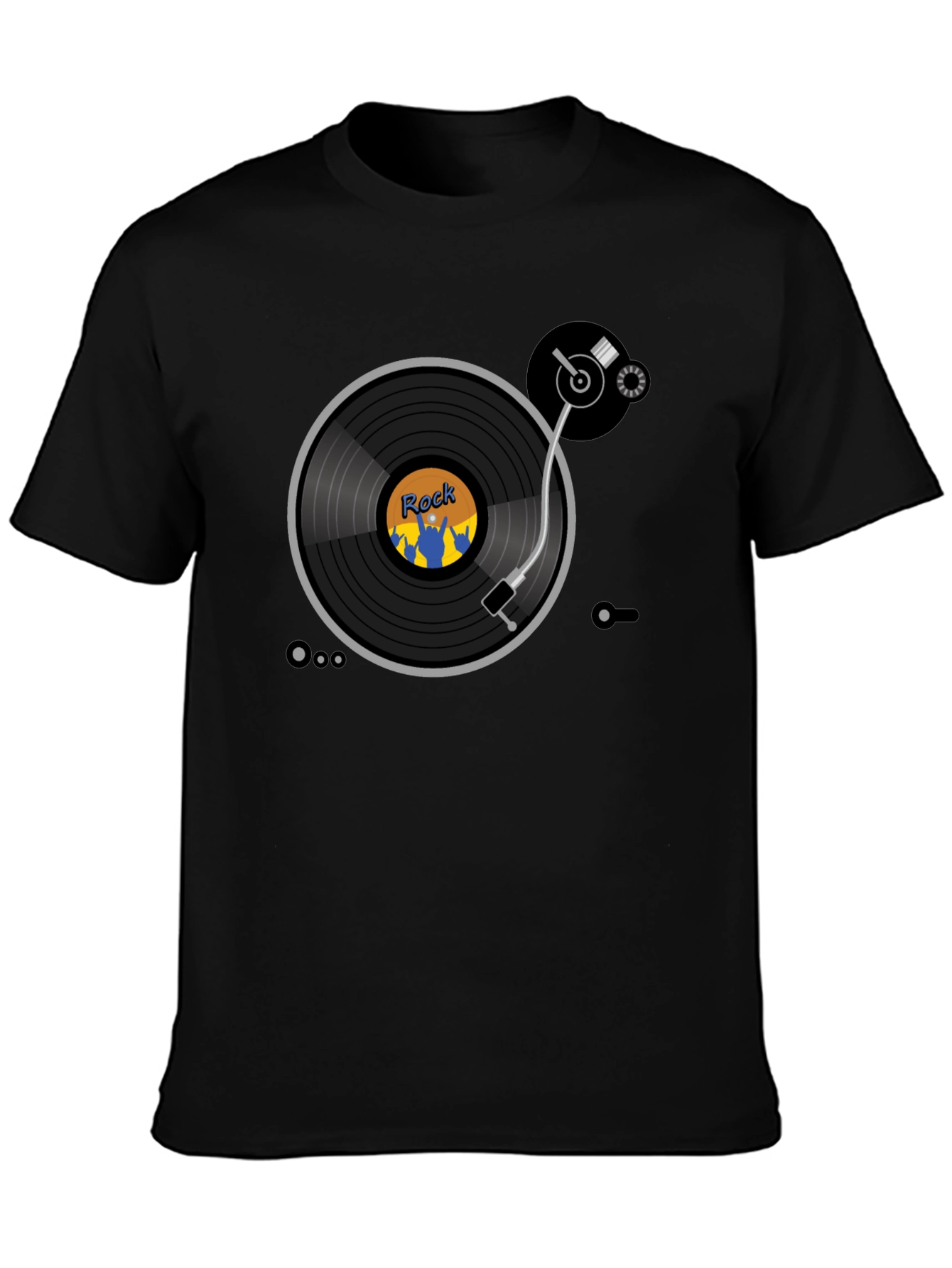 Rock Music Turntable T-Shirt - Retro Vinyl Design