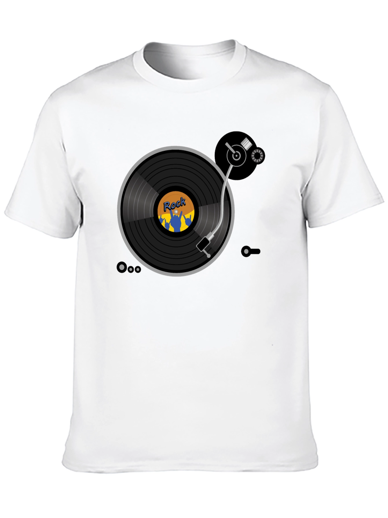 Rock Music Turntable T-Shirt - Retro Vinyl Design