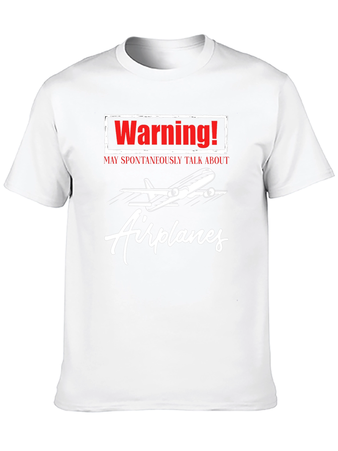 Warning Airplane T-Shirt Funny Aviation Tee