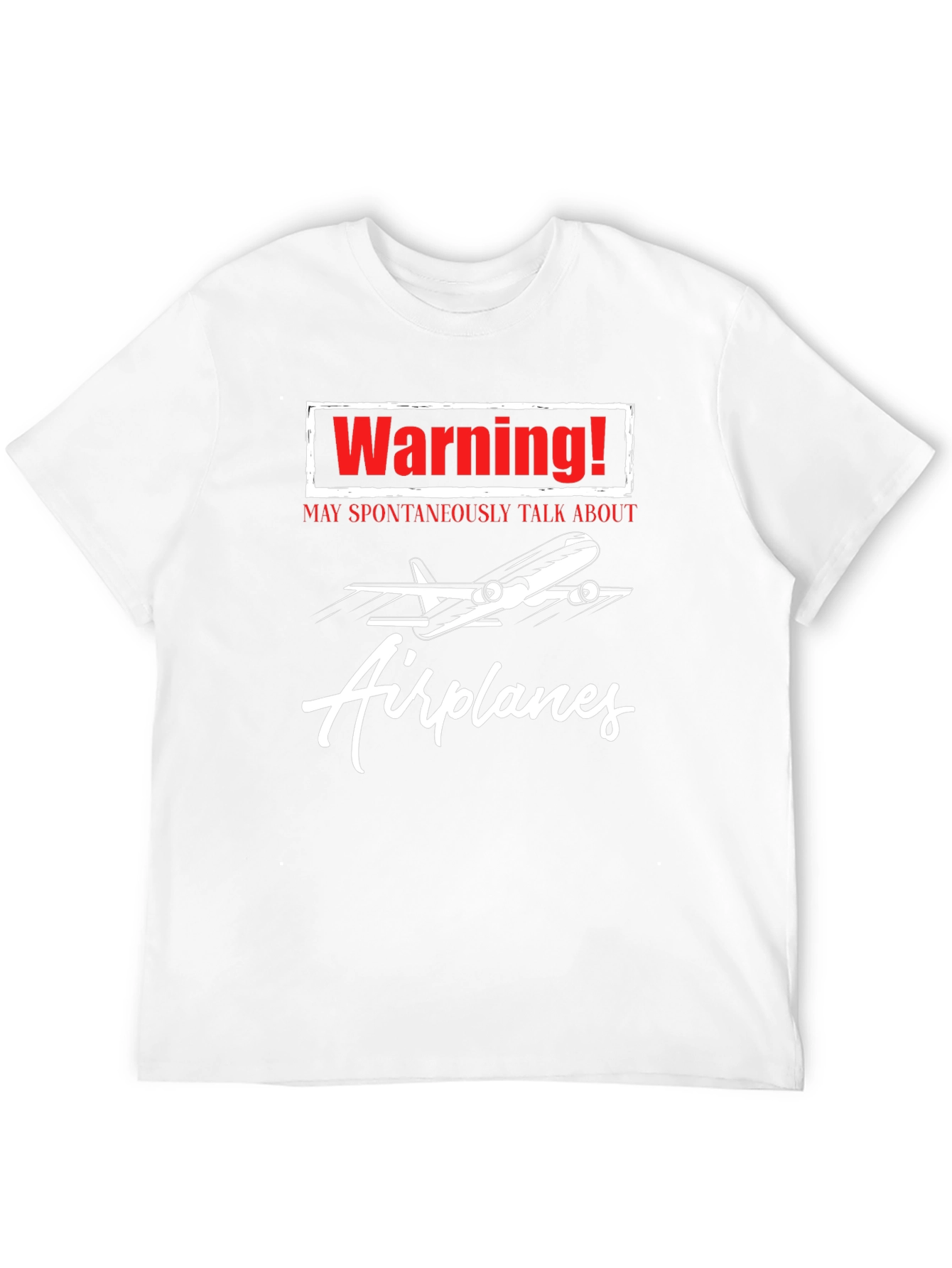 Warning Airplane T-Shirt Funny Aviation Tee