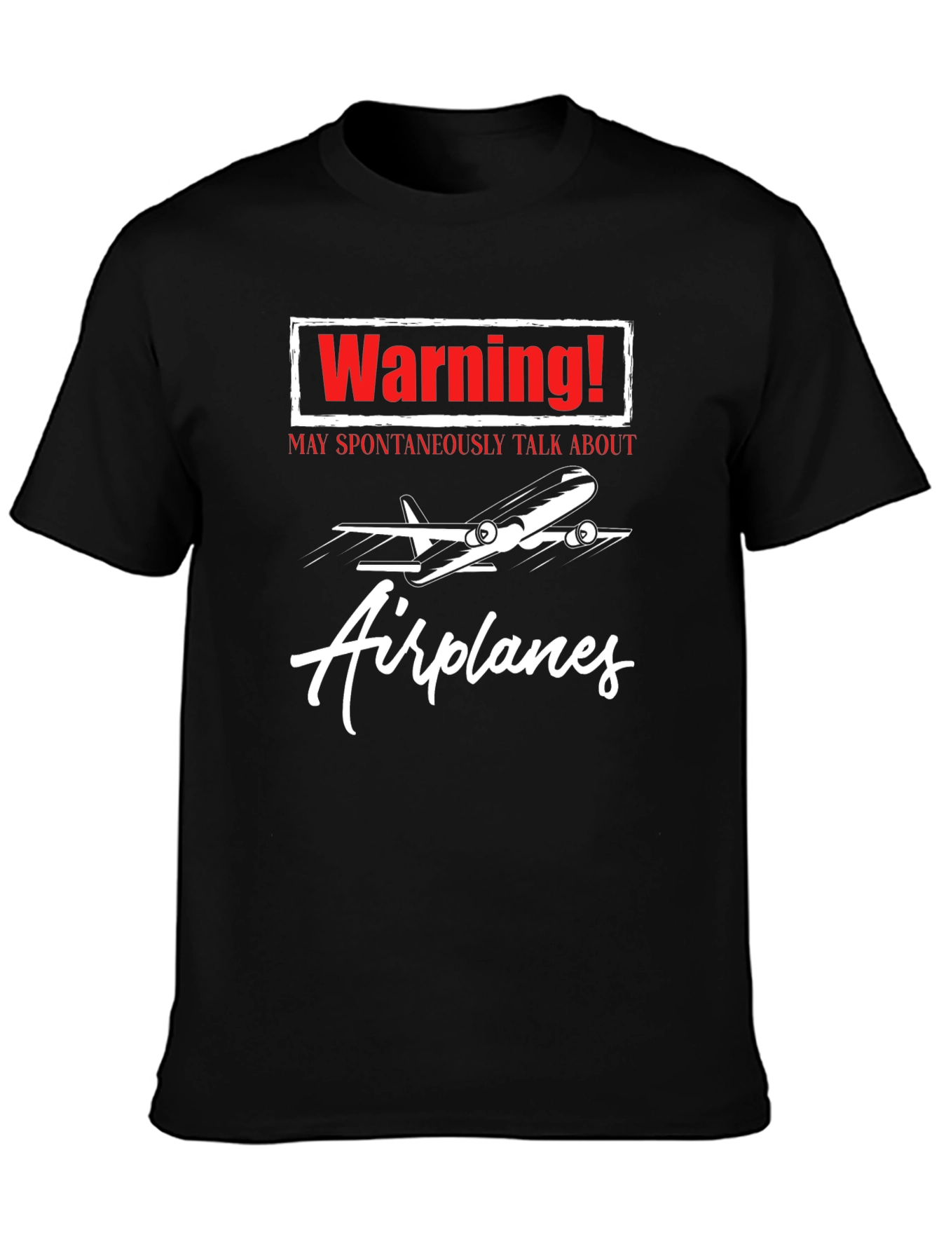 Warning Airplane T-Shirt Funny Aviation Tee