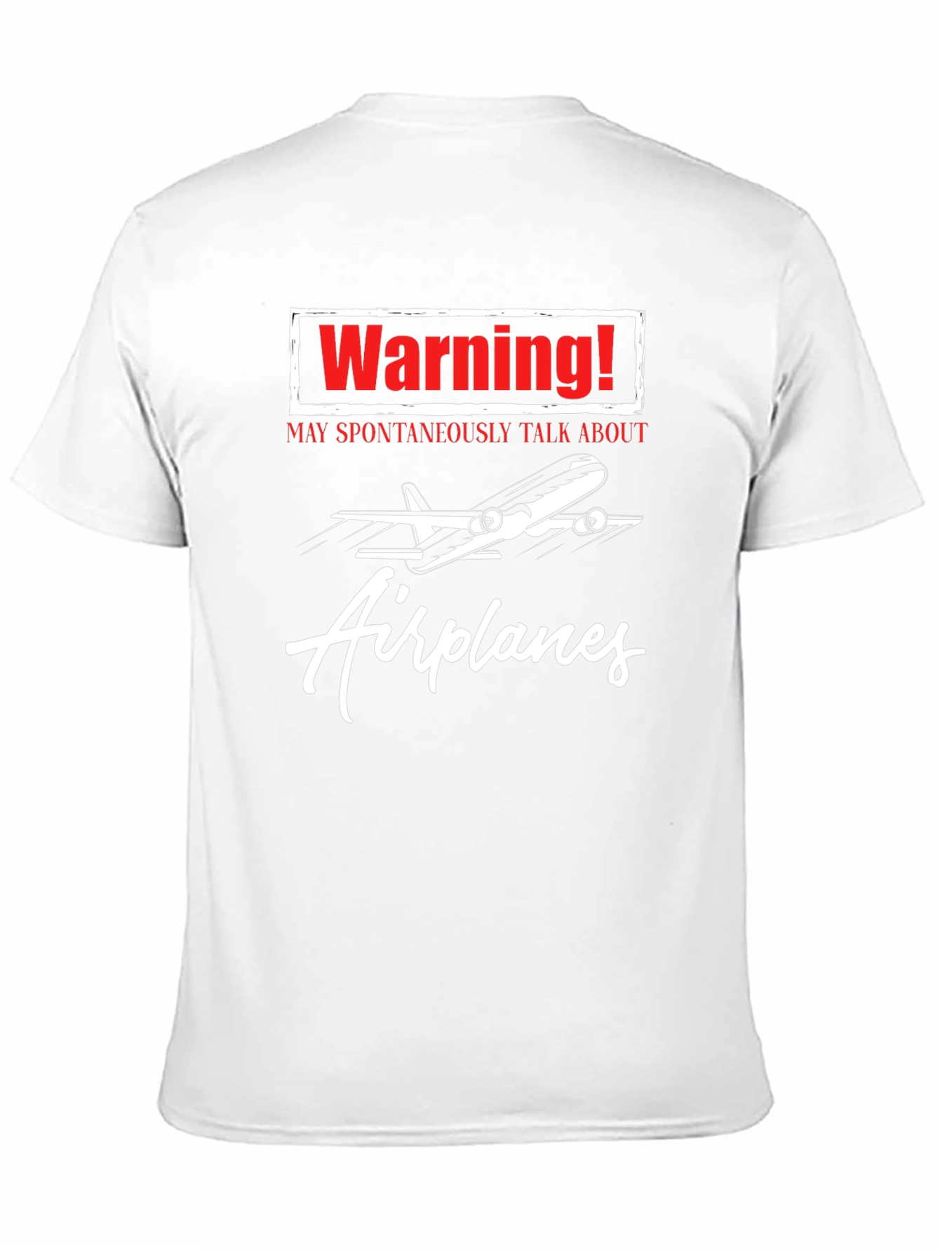 Warning Airplane T-Shirt Funny Aviation Tee