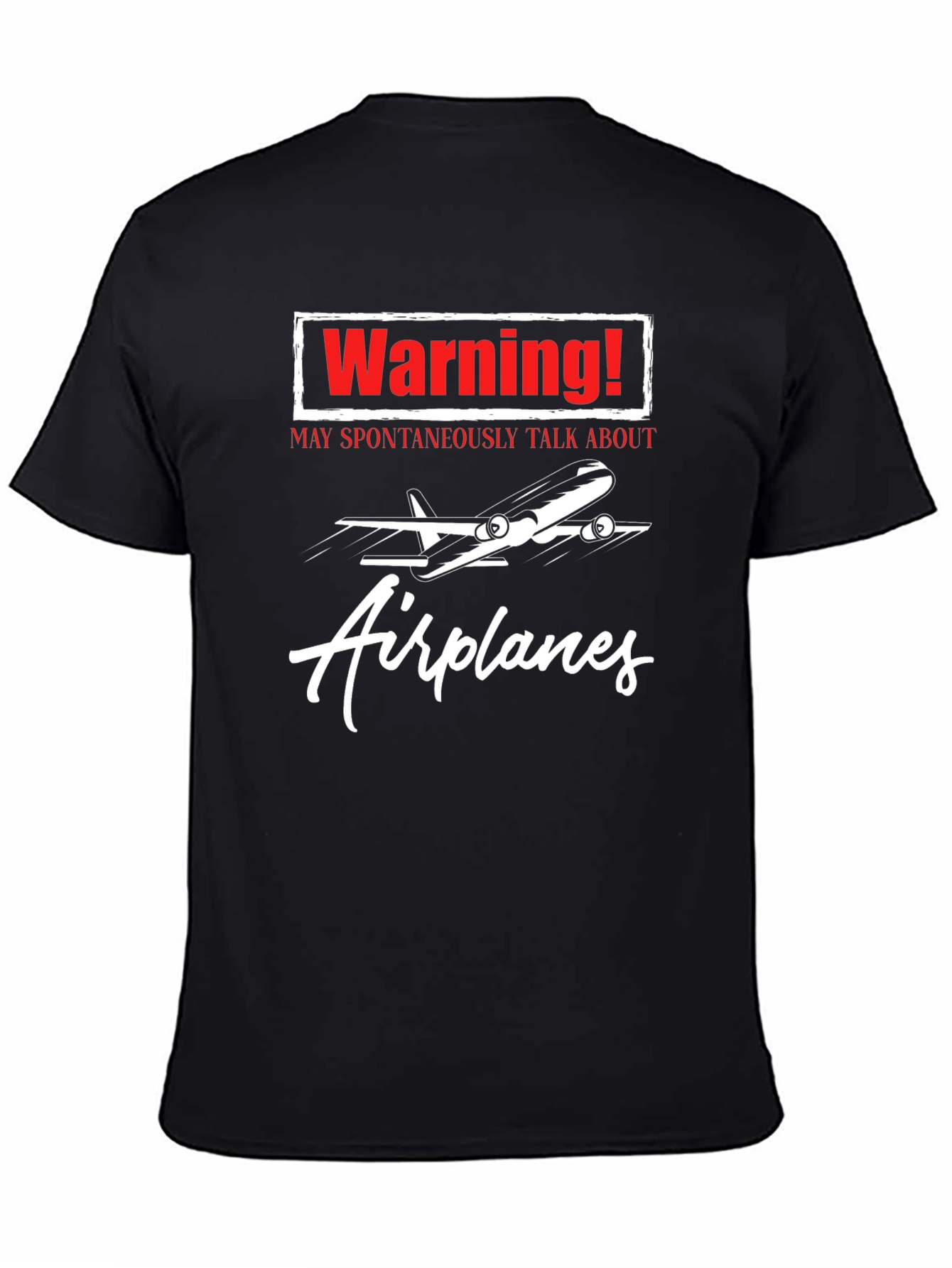 Warning Airplane T-Shirt Funny Aviation Tee