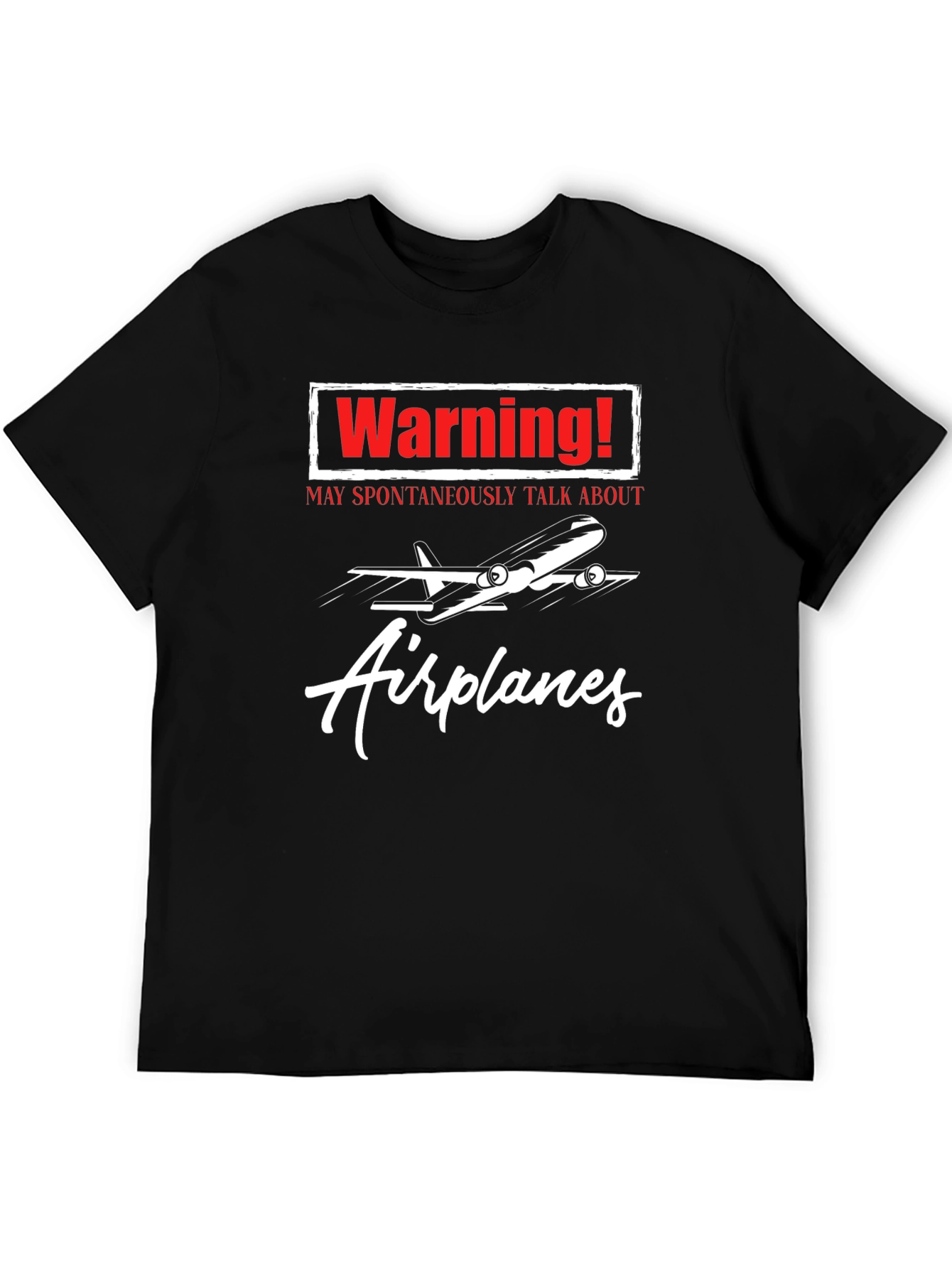 Warning Airplane T-Shirt Funny Aviation Tee
