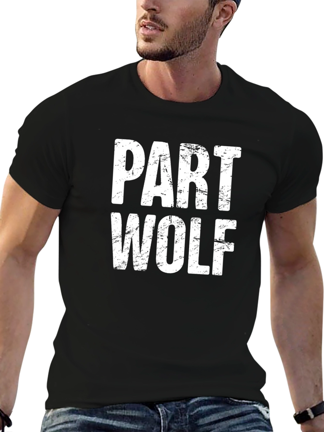 Part Wolf T-Shirt - Funny Graphic Tee