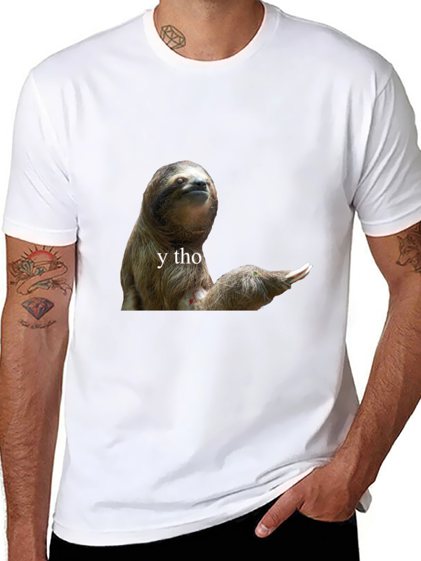 Sloth Y Tho Graphic Tee - Unisex Cotton T-Shirt