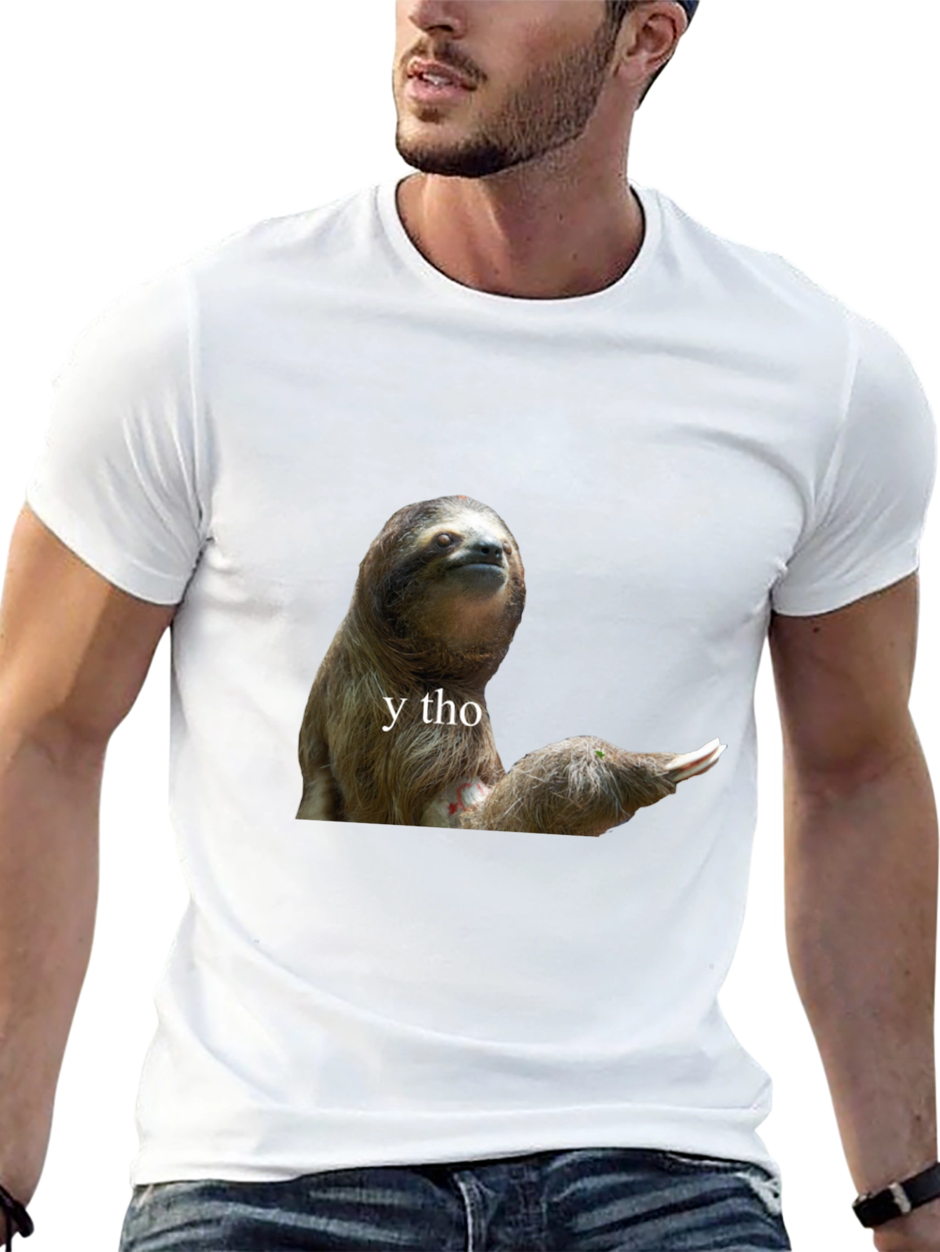 Sloth Y Tho Graphic Tee - Unisex Cotton T-Shirt
