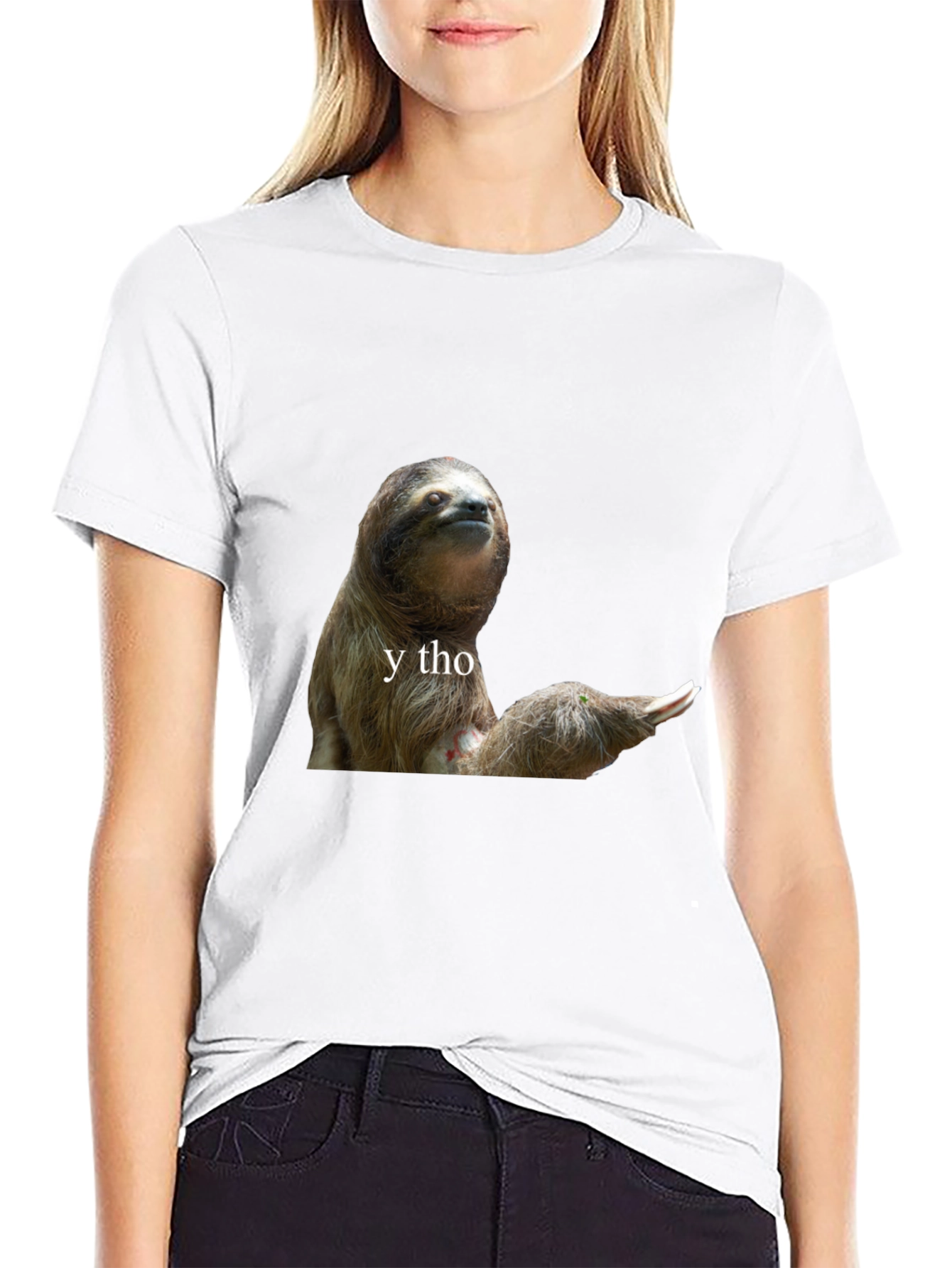 Sloth Y Tho Graphic Tee - Unisex Cotton T-Shirt