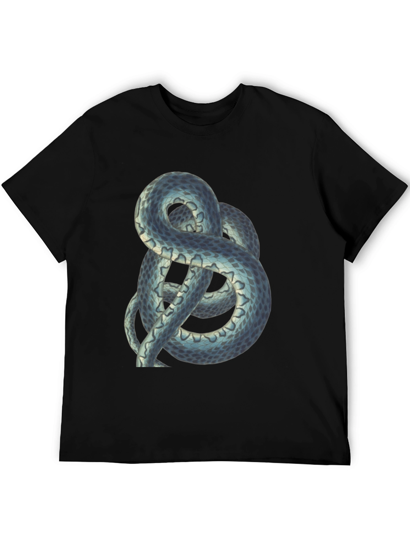 Snake Print Tee - Coiled Serpent Graphic T-Shirt