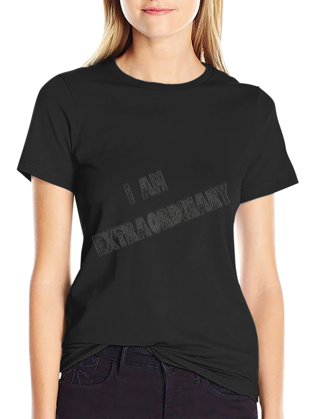 Mens Black I AM EXTRAORDINARY T-Shirt