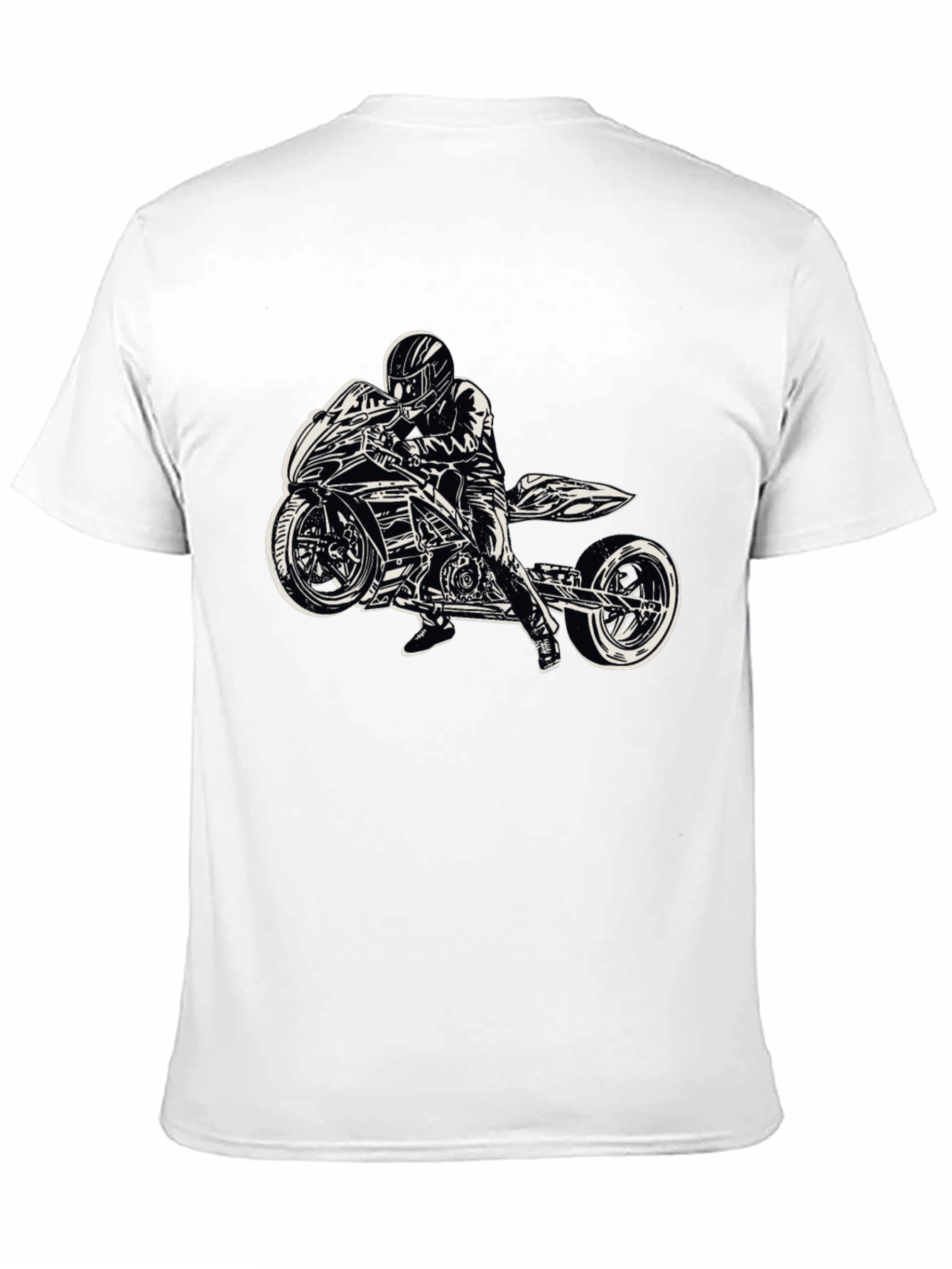 Motorcycle Rider Graphic Black T-Shirt