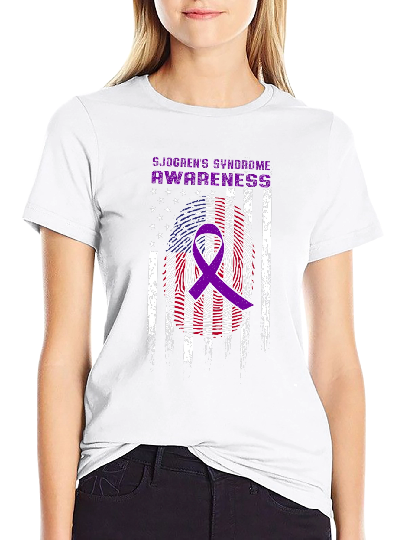 Sjogrens Syndrome Awareness Ribbon T-Shirt