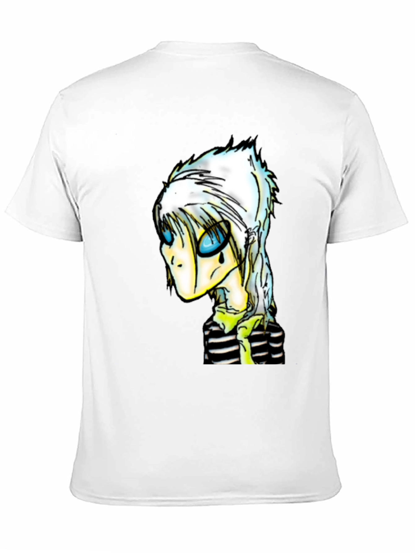 Unique Cartoon Character Black T-Shirt