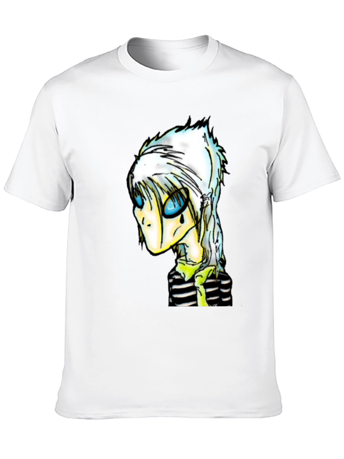 Unique Cartoon Character Black T-Shirt
