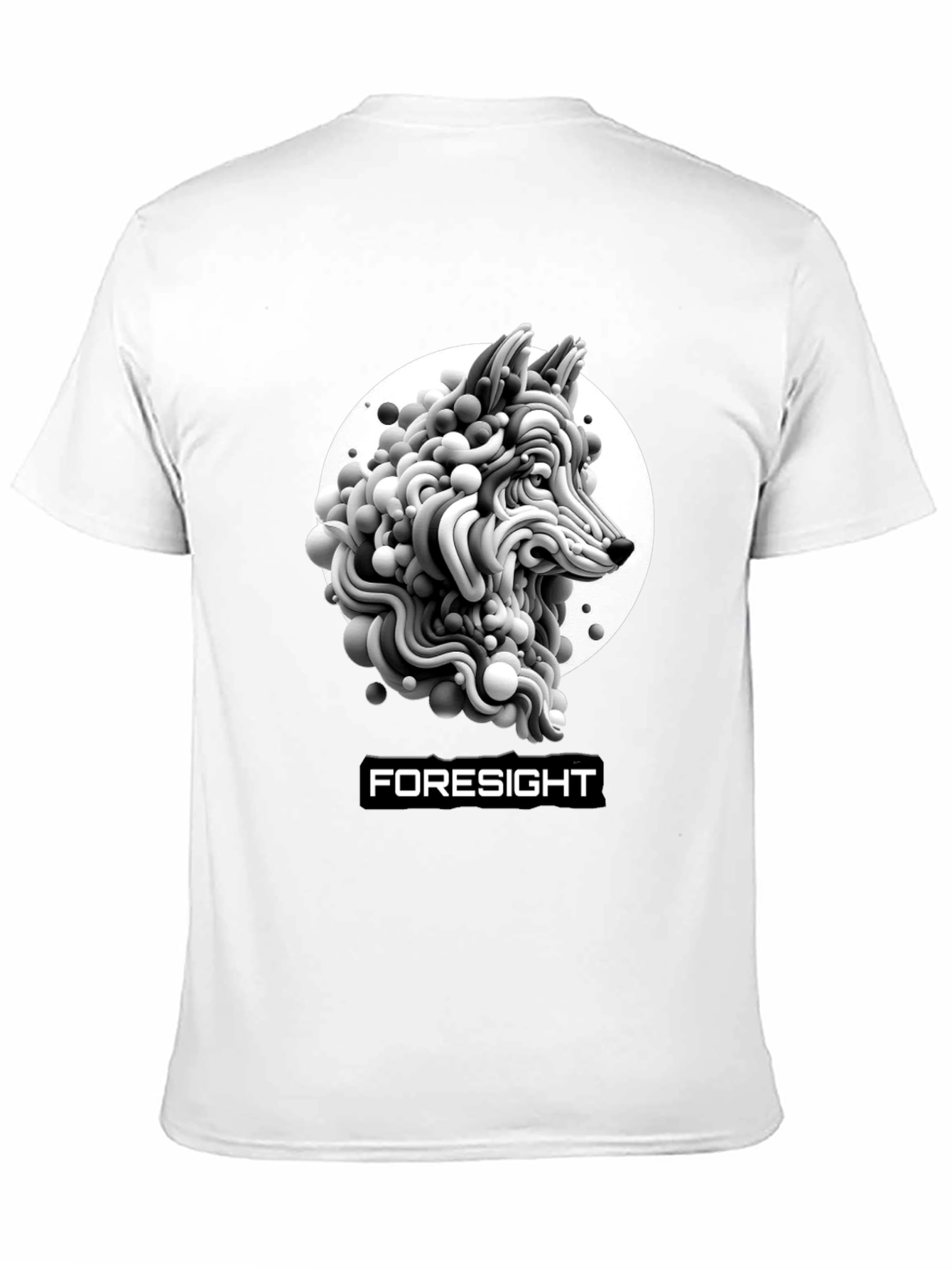 Foresight Wolf Art Black T-Shirt