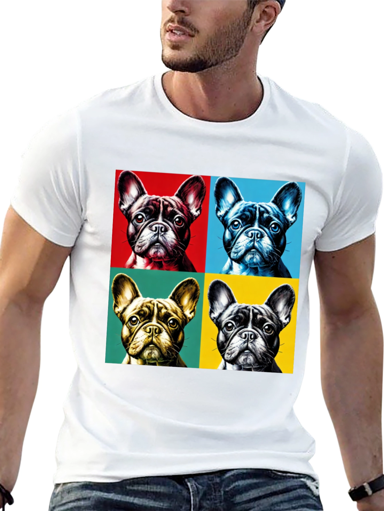 Pop Art French Bulldog Graphic Tee