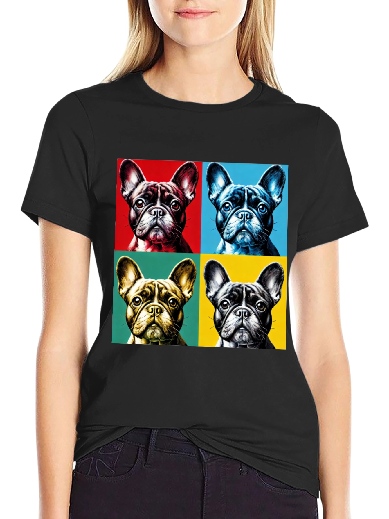 Pop Art French Bulldog Graphic Tee