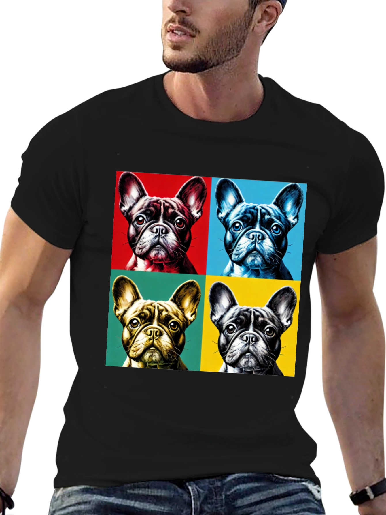 Pop Art French Bulldog Graphic Tee