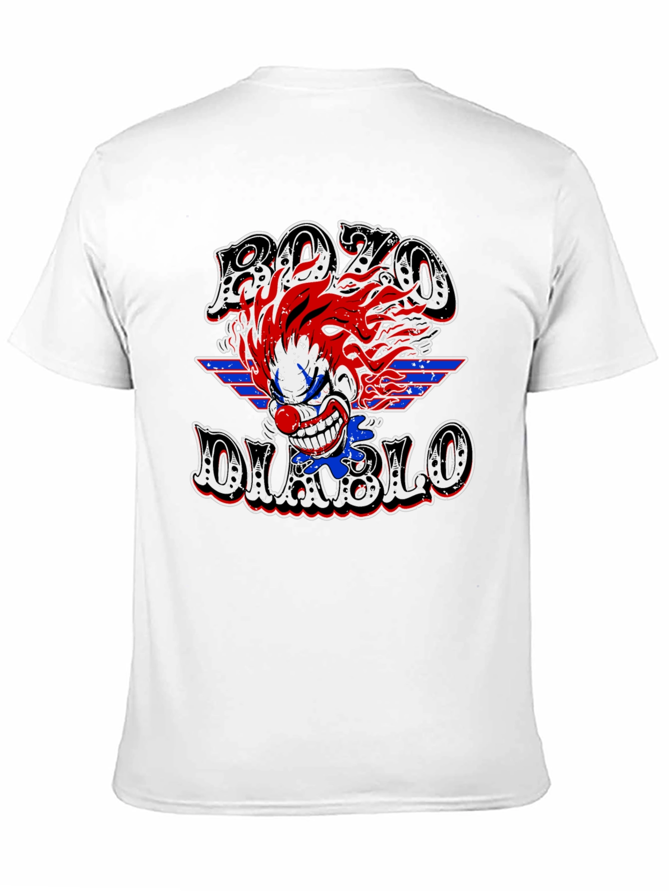 Bozo Diablo Clown Graphic Tee - Mens Black T-Shirt