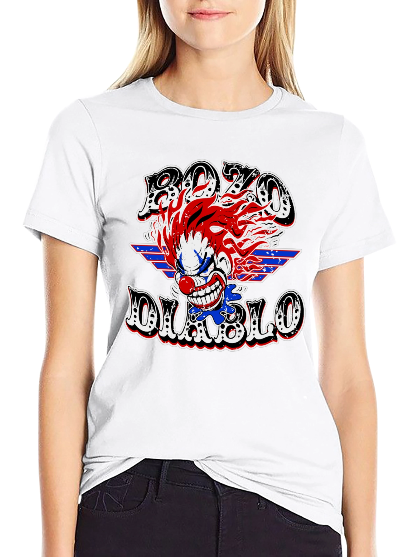 Bozo Diablo Clown Graphic Tee - Mens Black T-Shirt