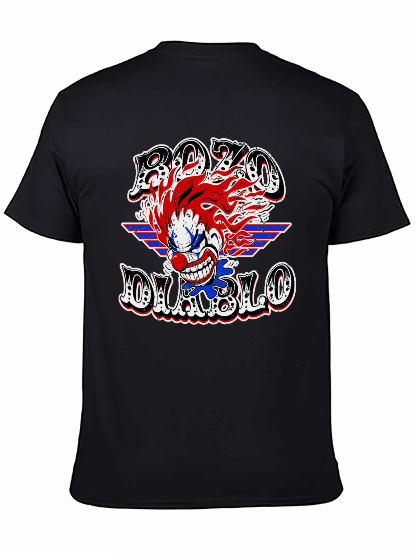 Bozo Diablo Clown Graphic Tee - Mens Black T-Shirt