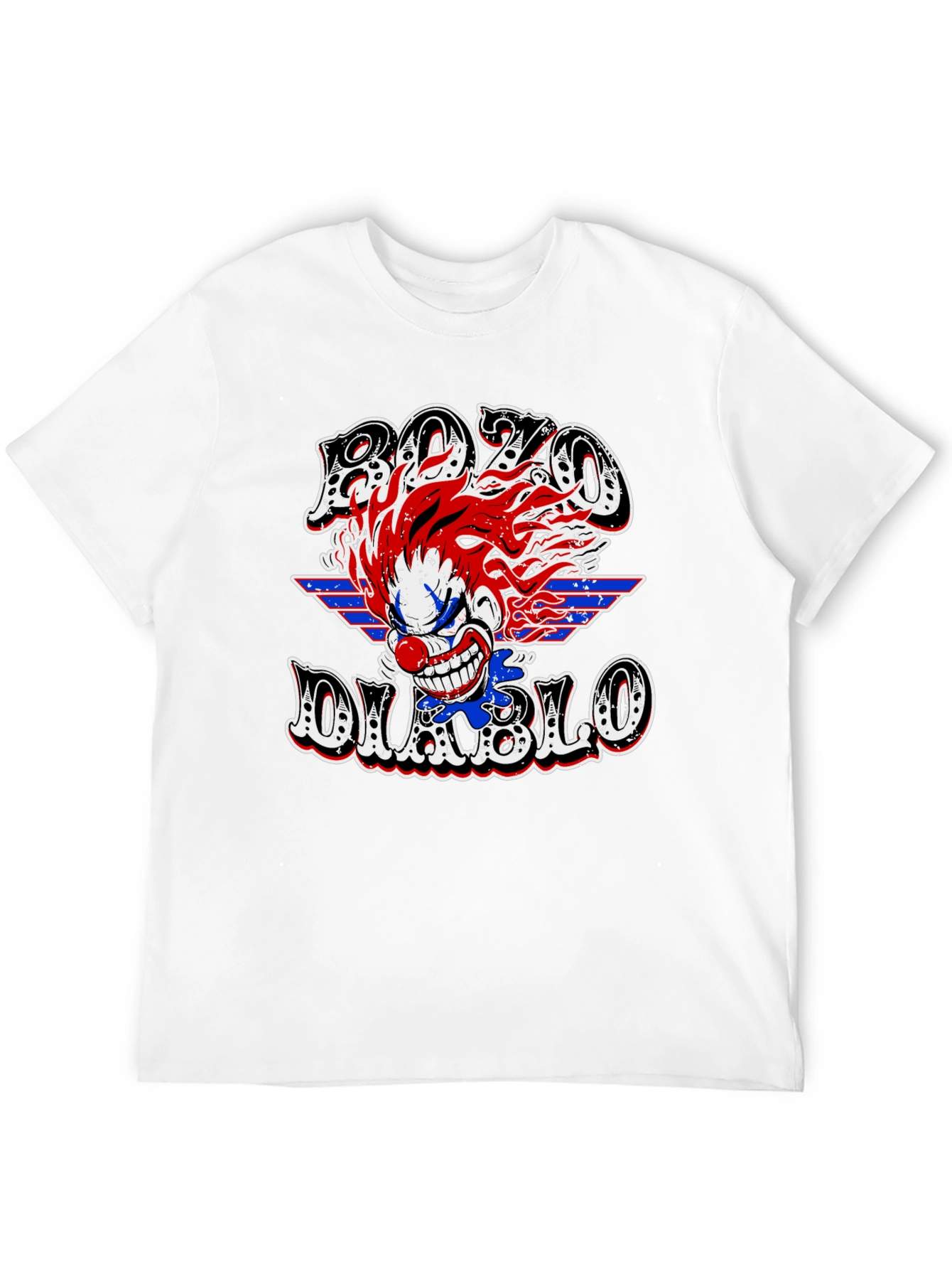 Bozo Diablo Clown Graphic Tee - Mens Black T-Shirt