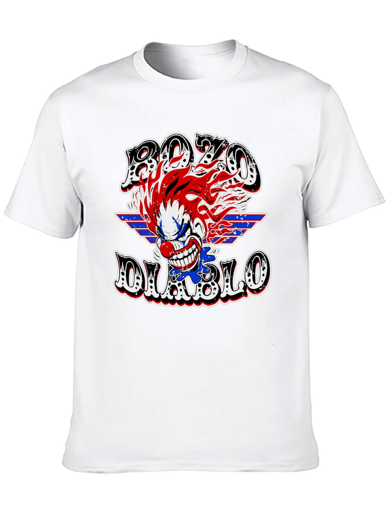 Bozo Diablo Clown Graphic Tee - Mens Black T-Shirt