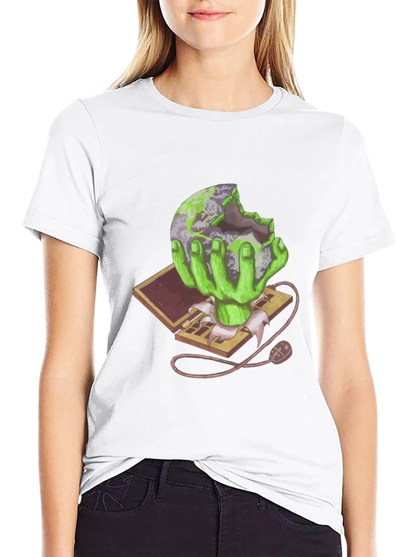 Zombie Earth Eater Graphic T-Shirt