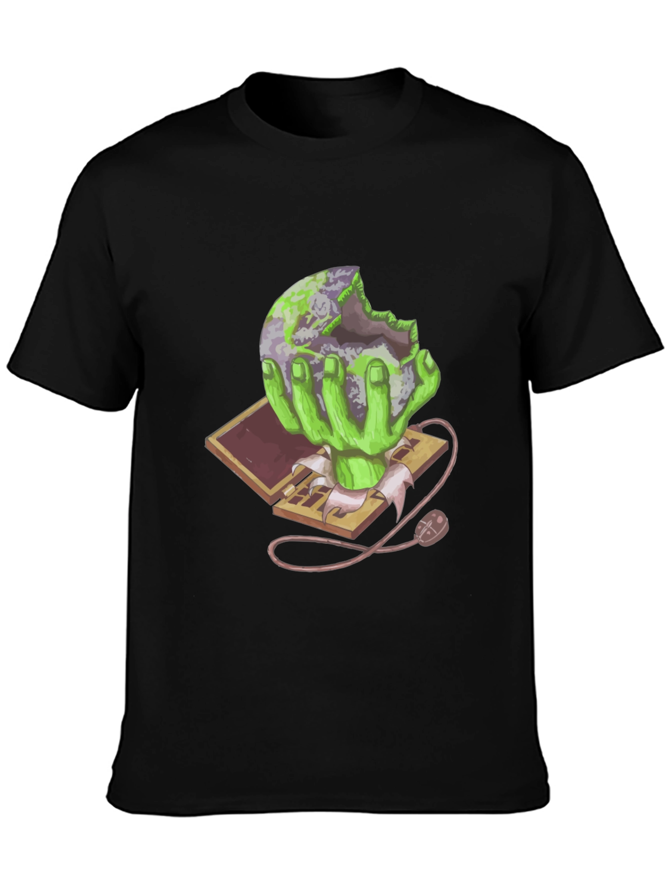 Zombie Earth Eater Graphic T-Shirt