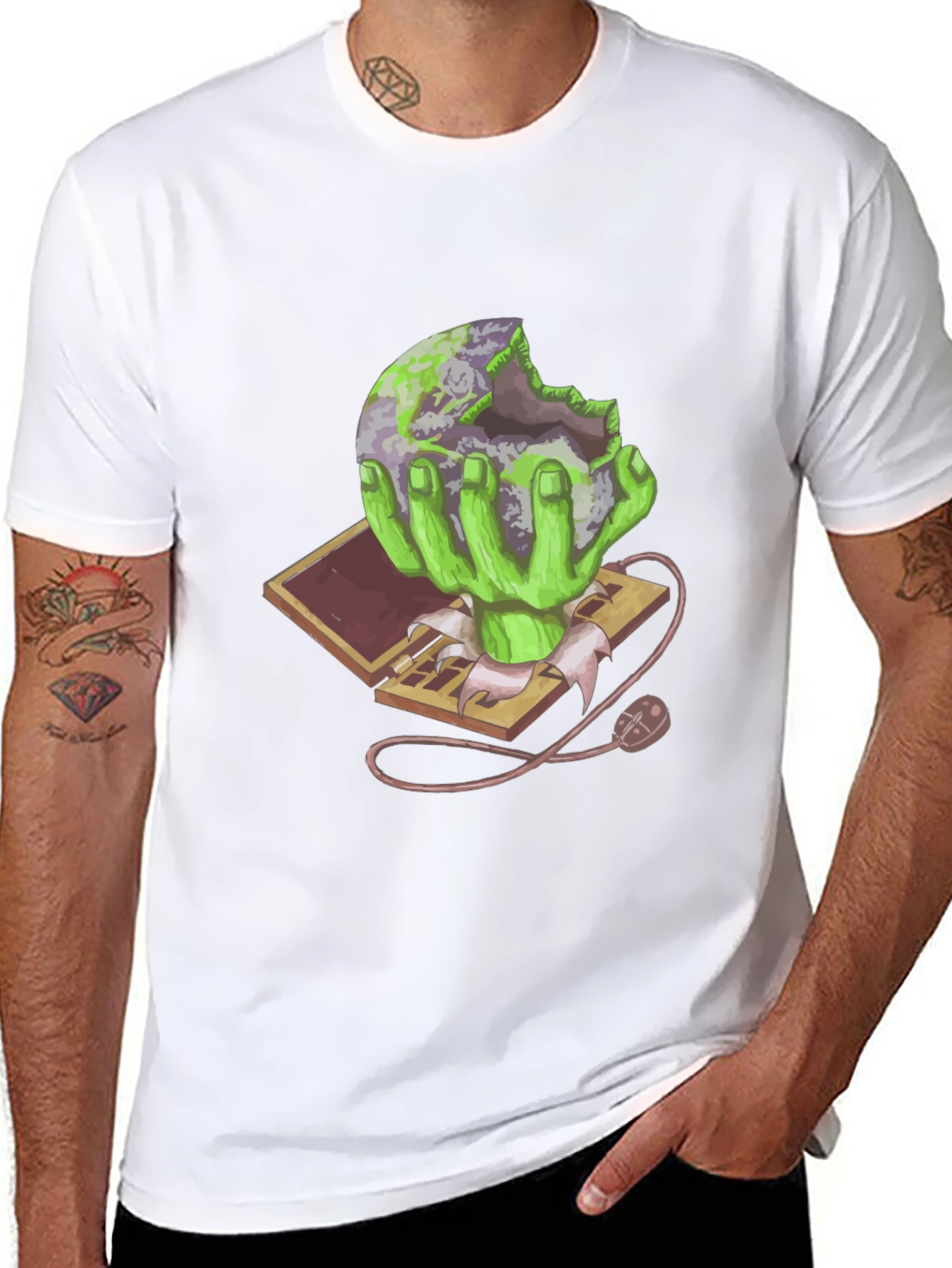 Zombie Earth Eater Graphic T-Shirt