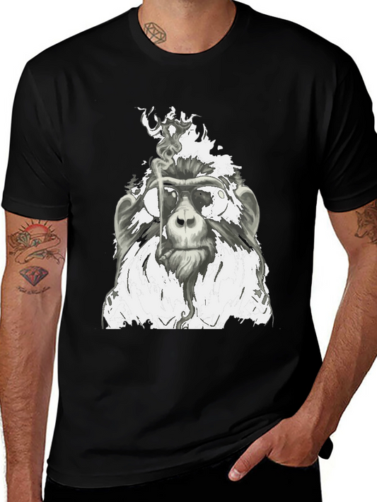 Cool Monkey Smoking T-Shirt - Unique Graphic Tee